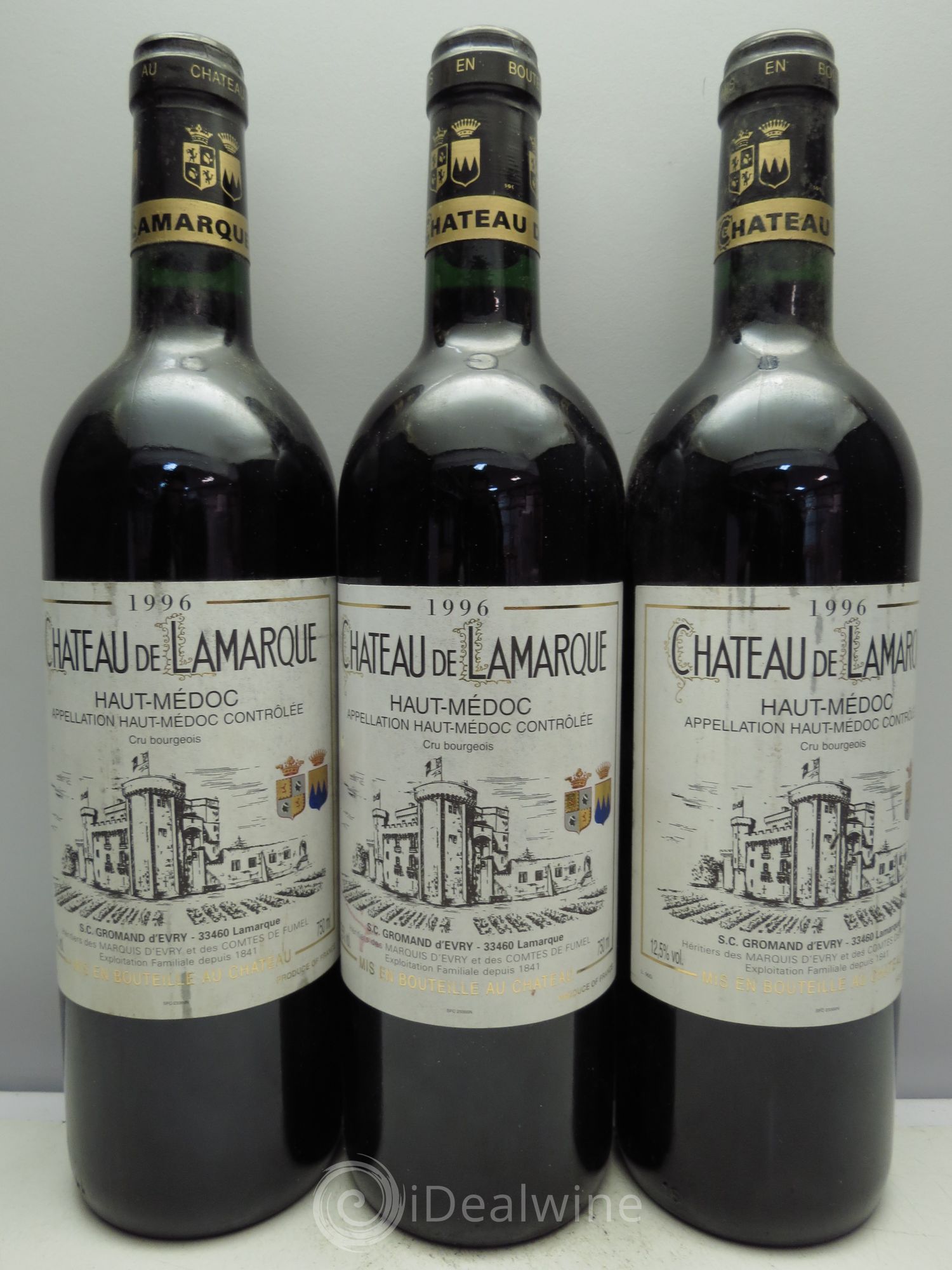 Château de Lamarque Cru Bourgeois 1996 - Lot de 3 bouteilles - 0