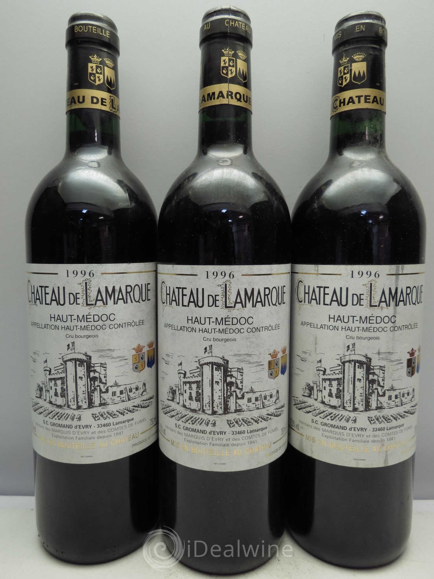 Château de Lamarque Cru Bourgeois 1996 - Lot de 3 bouteilles - 0