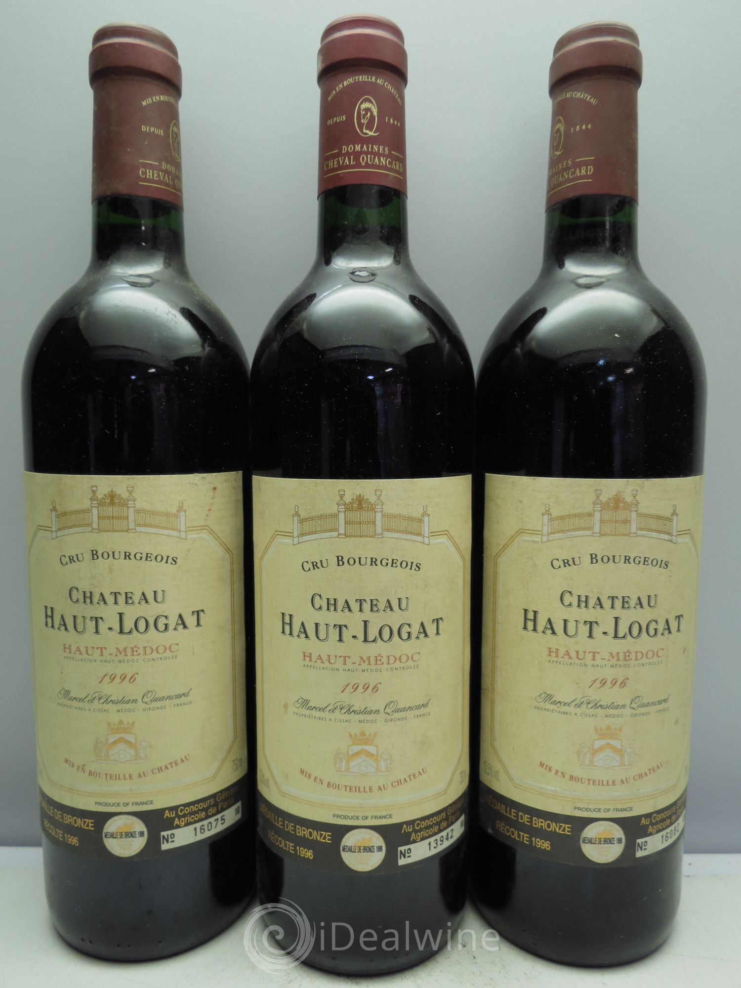 Bordeaux Haut Logat Haut Médoc 1996 - Posten von 3 Flaschen - 0