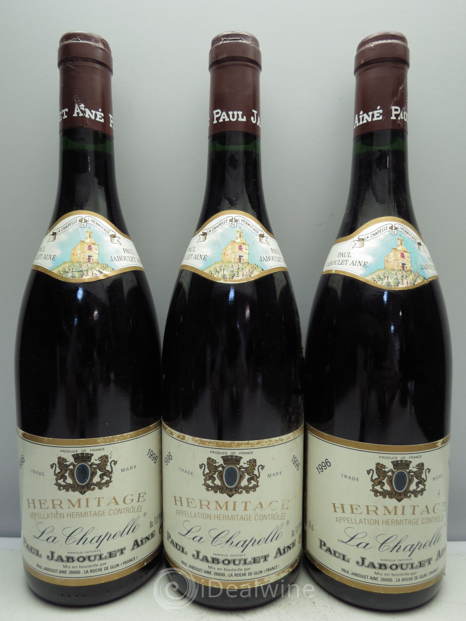 Hermitage La Chapelle Paul Jaboulet Ainé 1996 - Lot de 3 bouteilles - 0