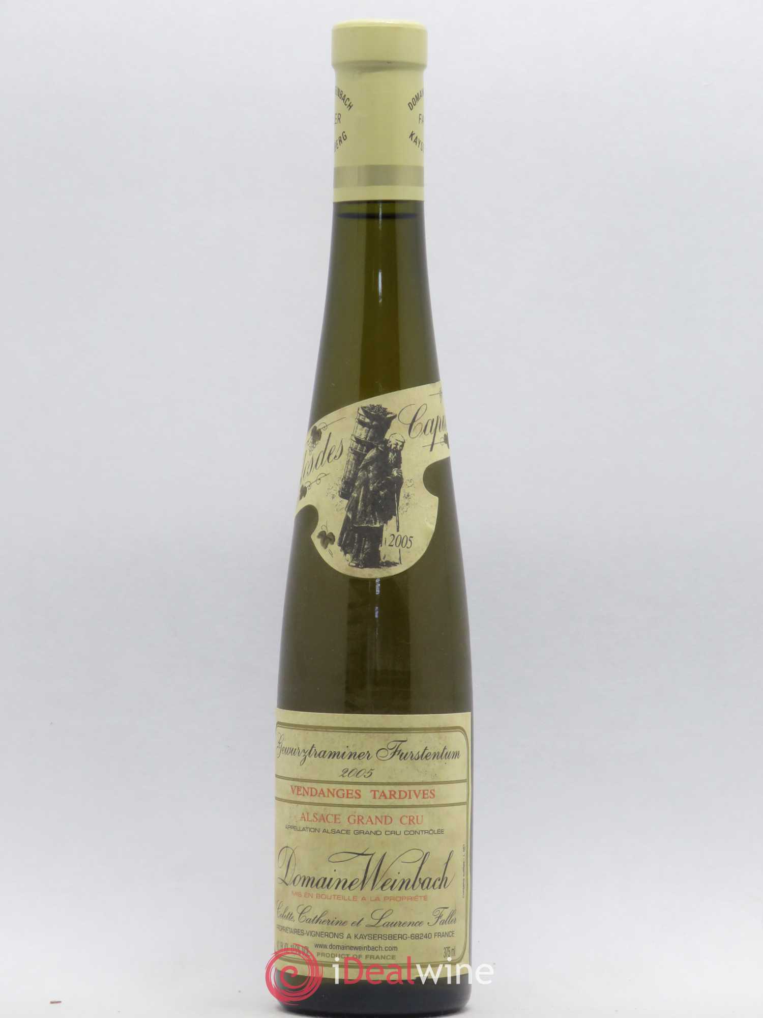 Alsace Gewurztraminer Grand Cru Furstentum Vendanges Tardives Weinbach (Domaine) Clos des Capucins 2005 - Lotto di 1 mezza bottiglia - 0