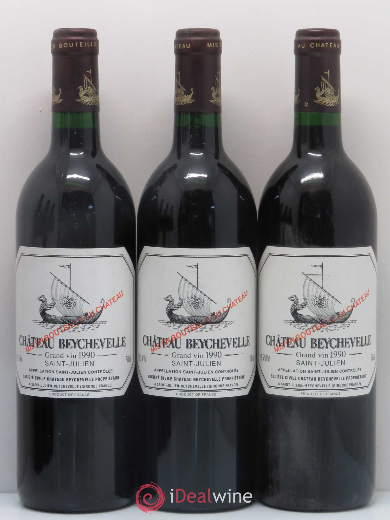 Château Beychevelle 4ème Grand Cru Classé 1990 - Lot de 6 bouteilles - 1