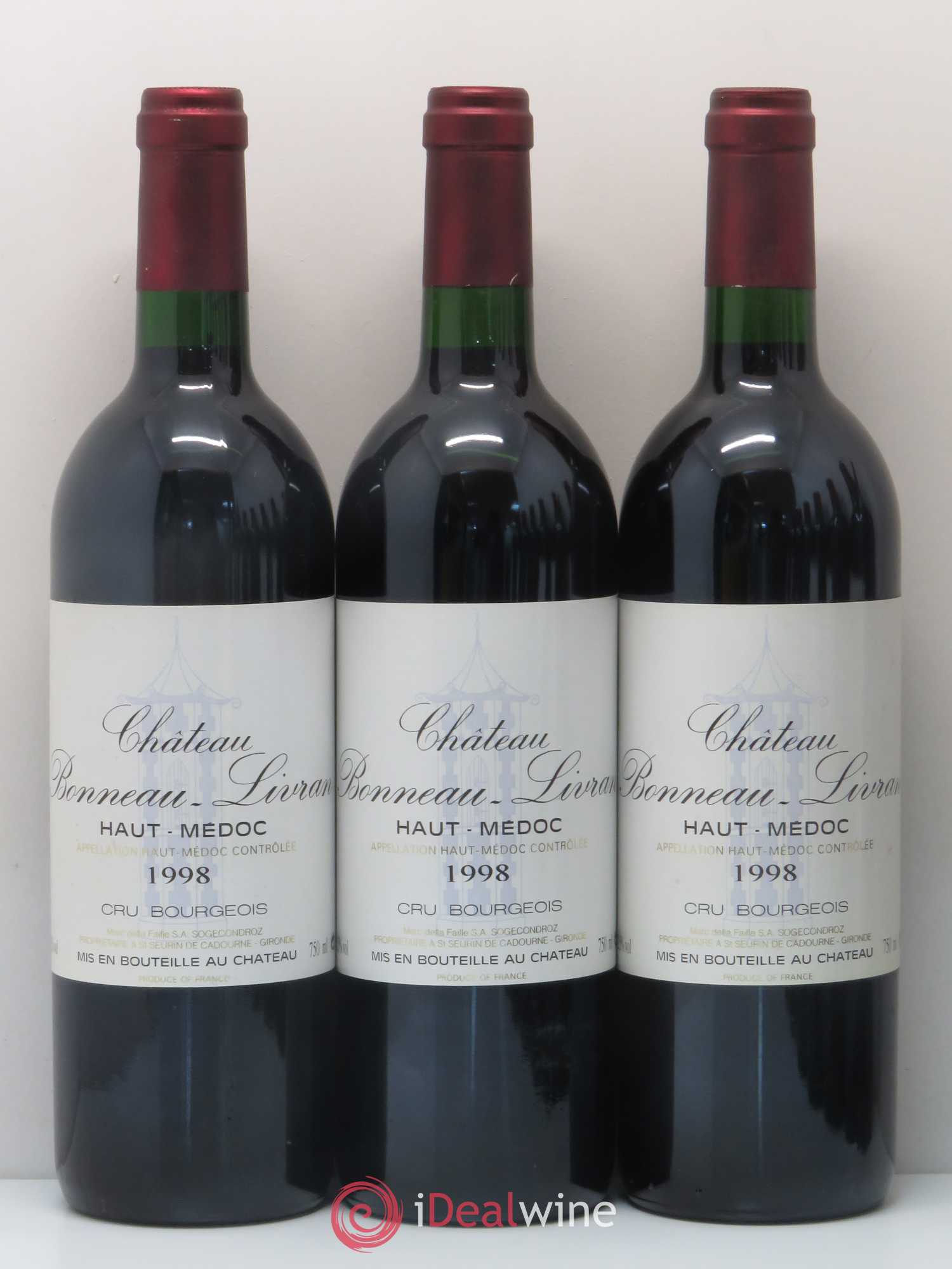 Château Bonneau Livran Cru Bourgeois (sans prix de réserve) 1998 - Lot de 12 bouteilles - 2