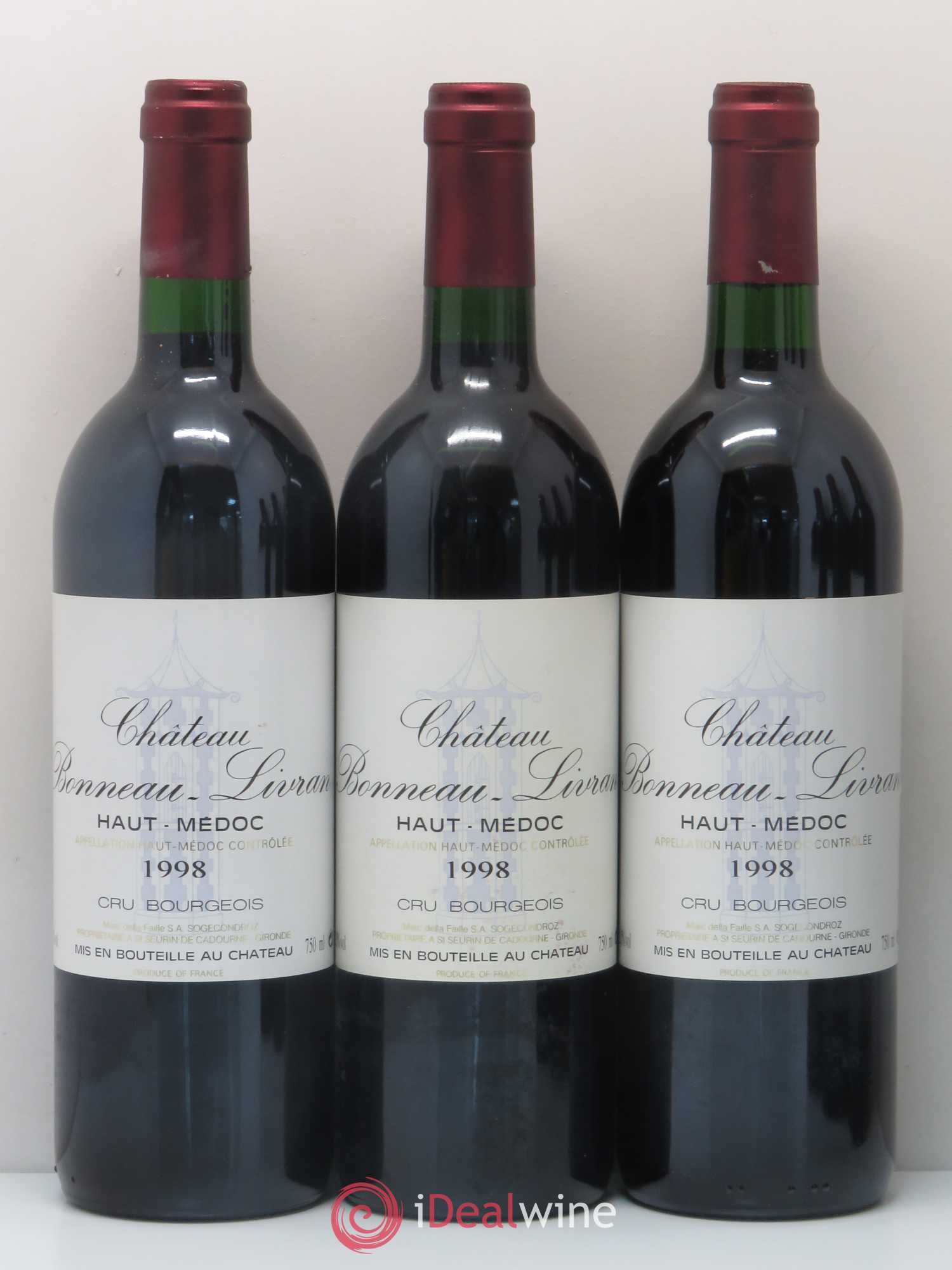 Château Bonneau Livran Cru Bourgeois (sans prix de réserve) 1998 - Lot de 12 bouteilles - 3