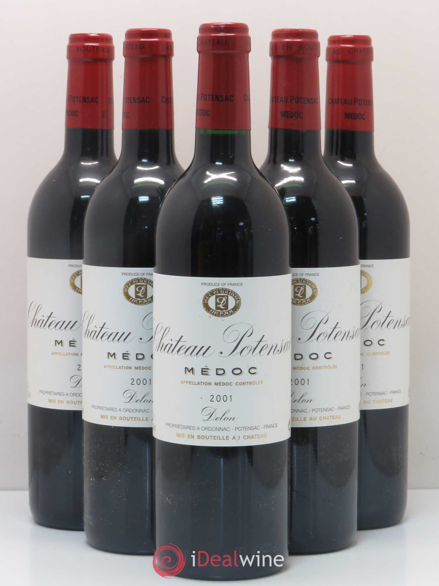 Château Potensac 2001 - Lot de 5 bouteilles - 0