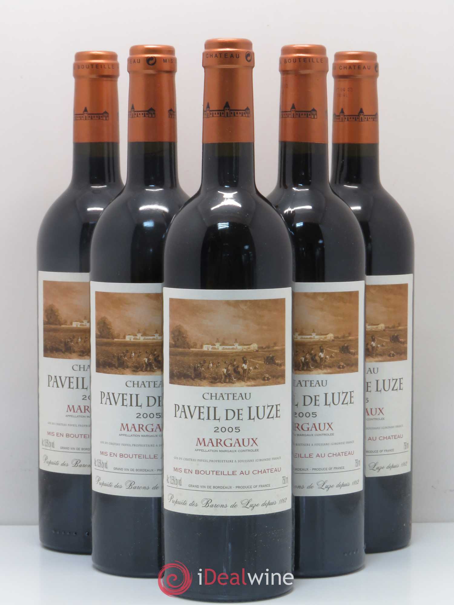 Château Paveil de Luze Cru Bourgeois 2005 - Lot de 5 bouteilles - 0