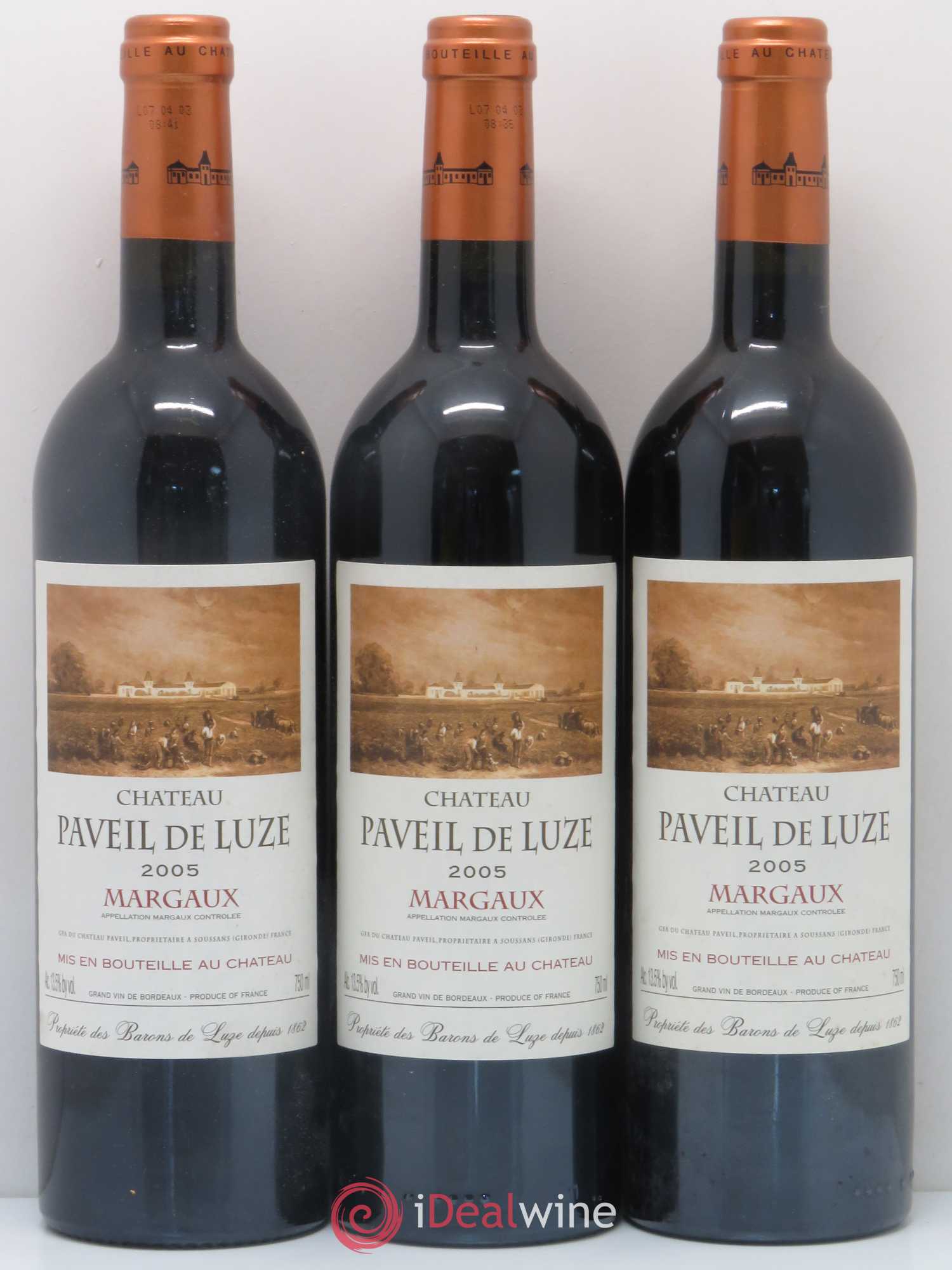 Château Paveil de Luze Cru Bourgeois 2005 - Lot de 3 bouteilles - 0