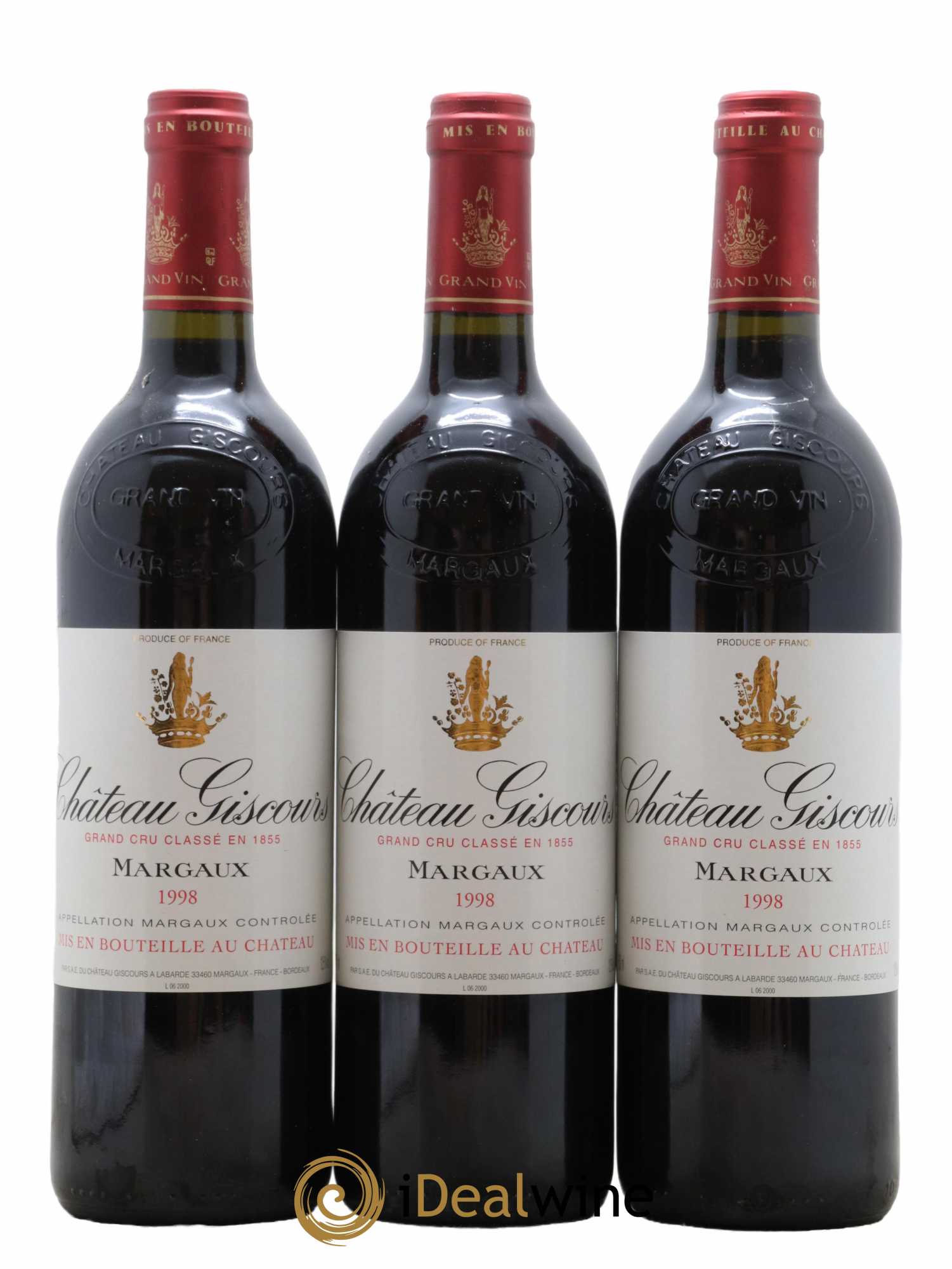 Château Giscours 3ème Grand Cru Classé 1998 - Lot de 12 bouteilles - 1