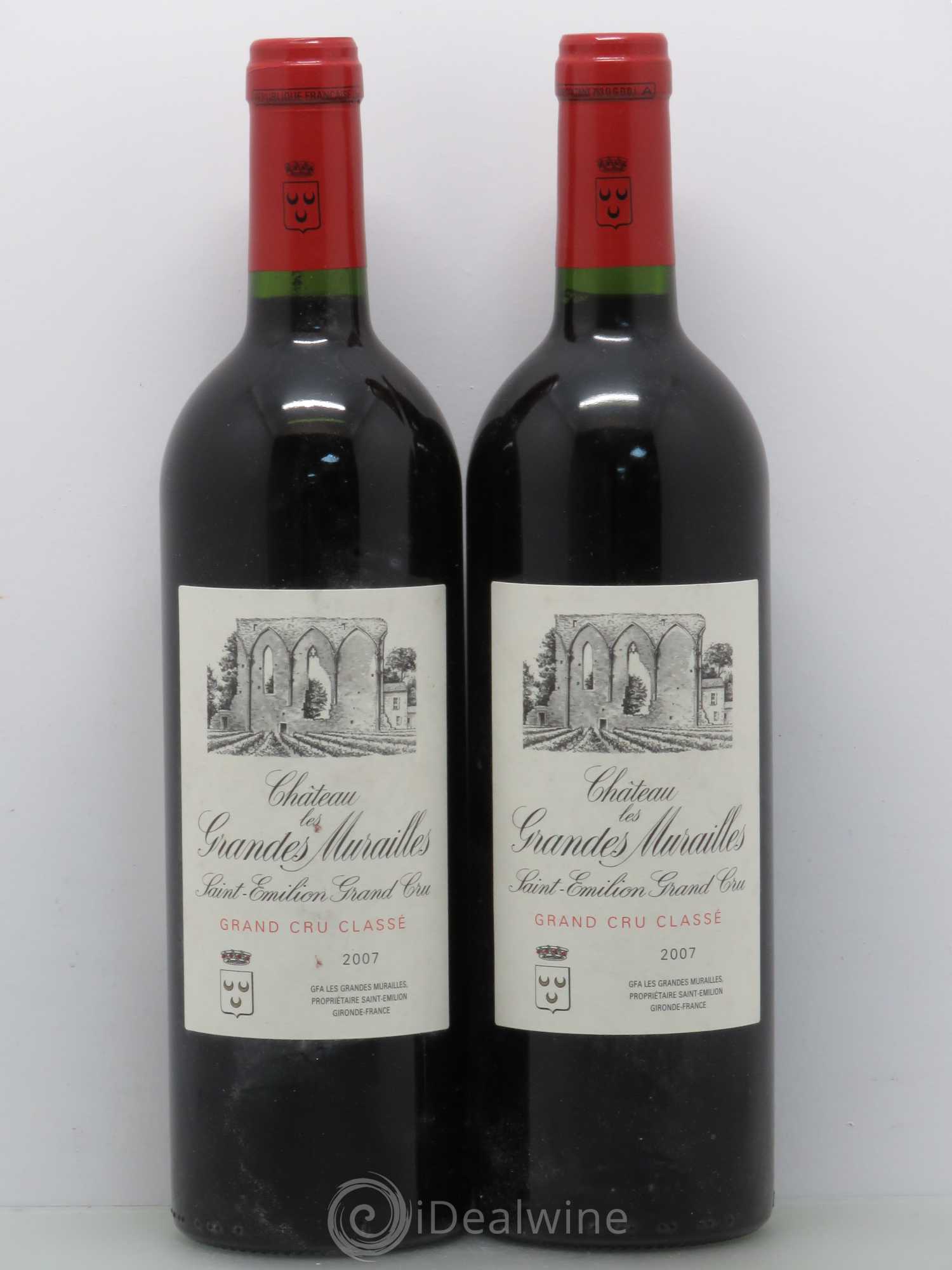Château les Grandes Murailles Grand Cru Classé 2007 - Lot de 2 bouteilles - 0
