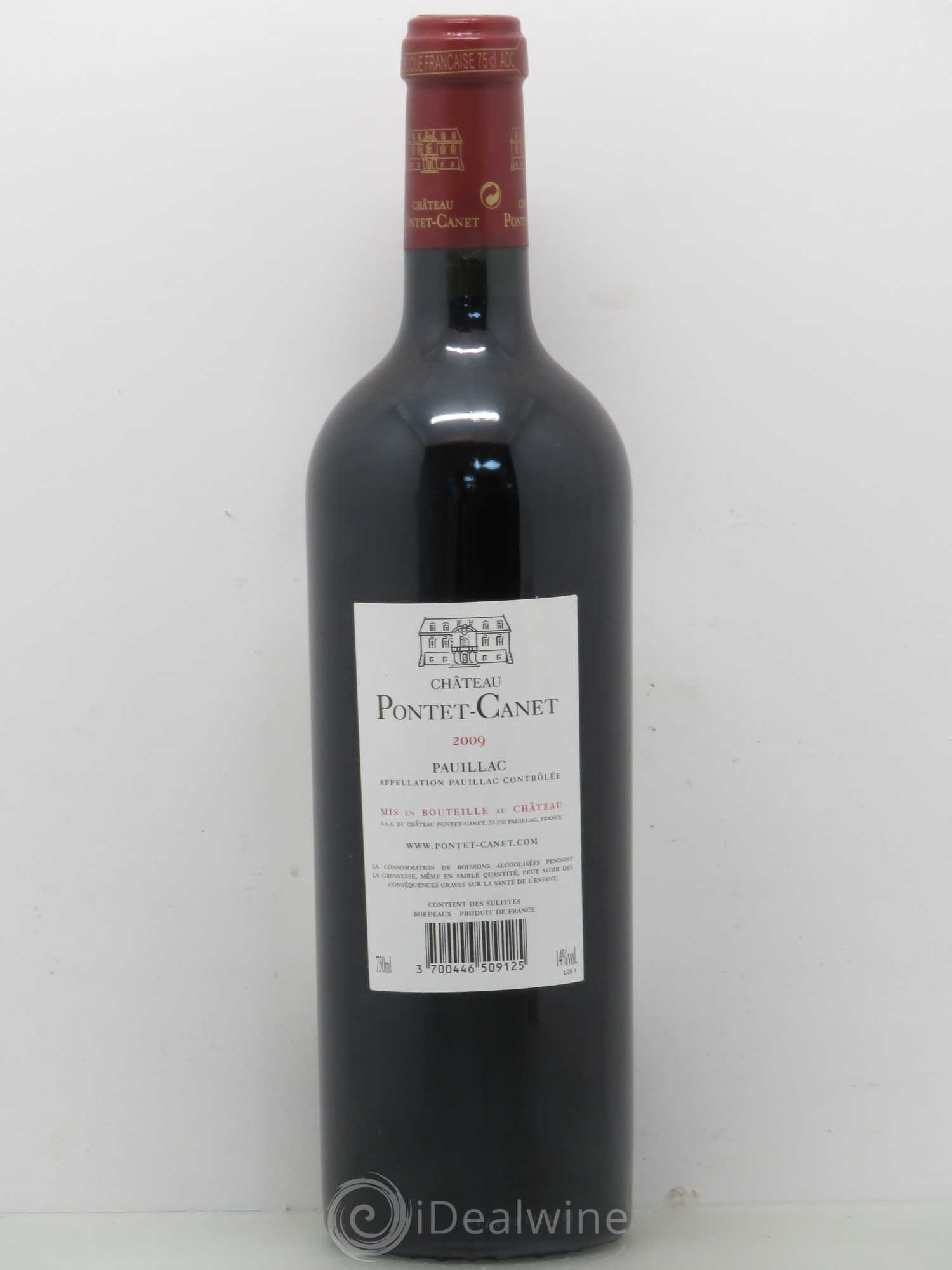 Château Pontet Canet 5ème Grand Cru Classé 2009 - Lot de 1 bouteille - 1