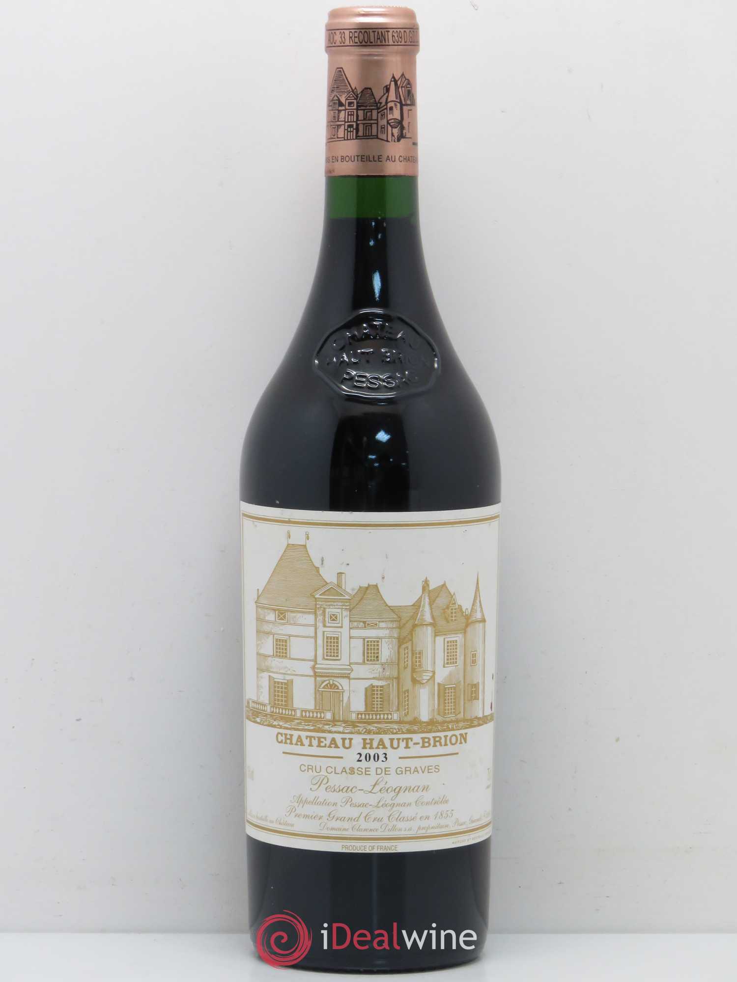 Château Haut Brion 1er Grand Cru Classé 2003 - Lot de 1 bouteille - 0