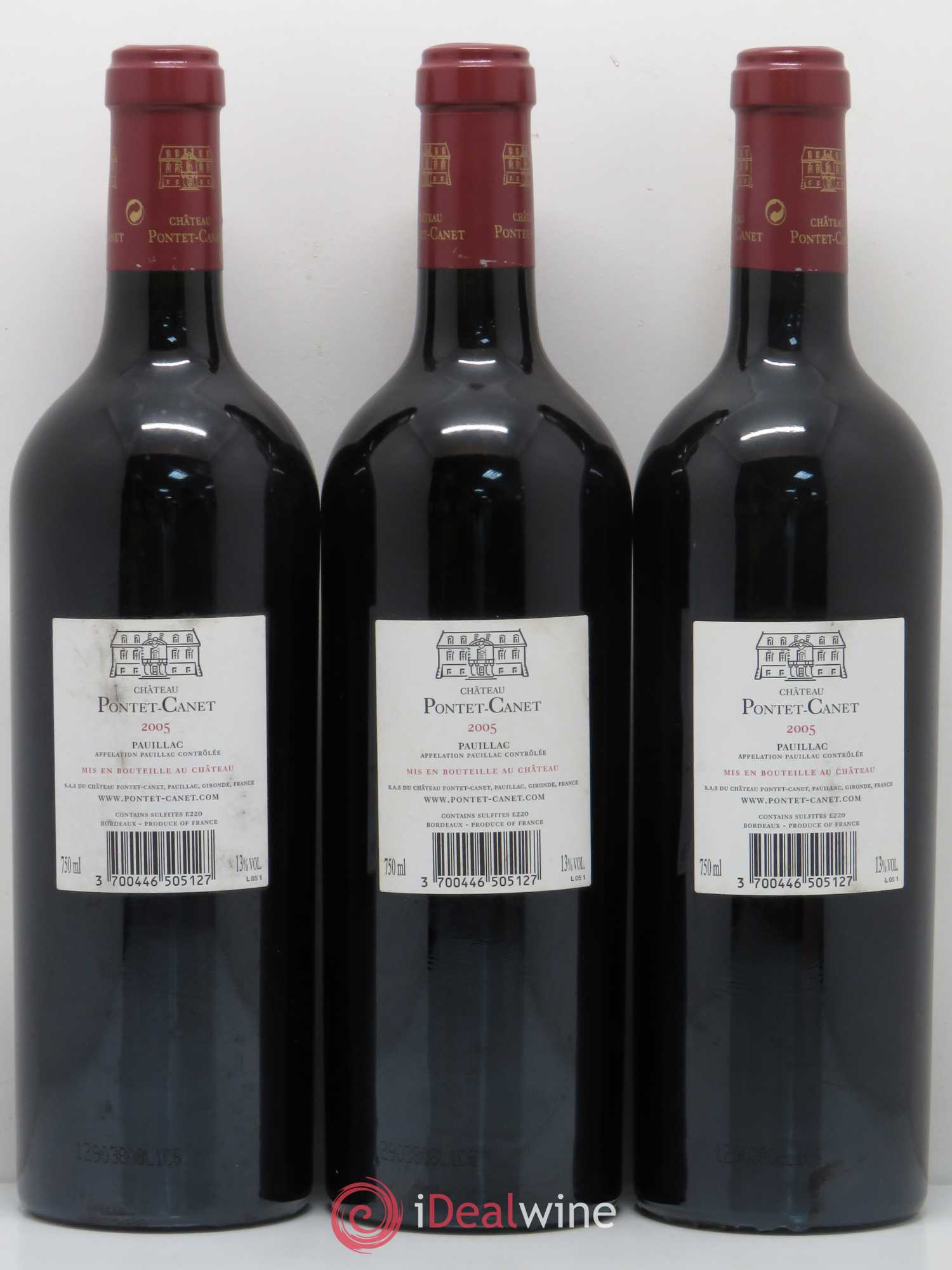 Château Pontet Canet 5ème Grand Cru Classé 2005 - Lot de 6 bouteilles - 4