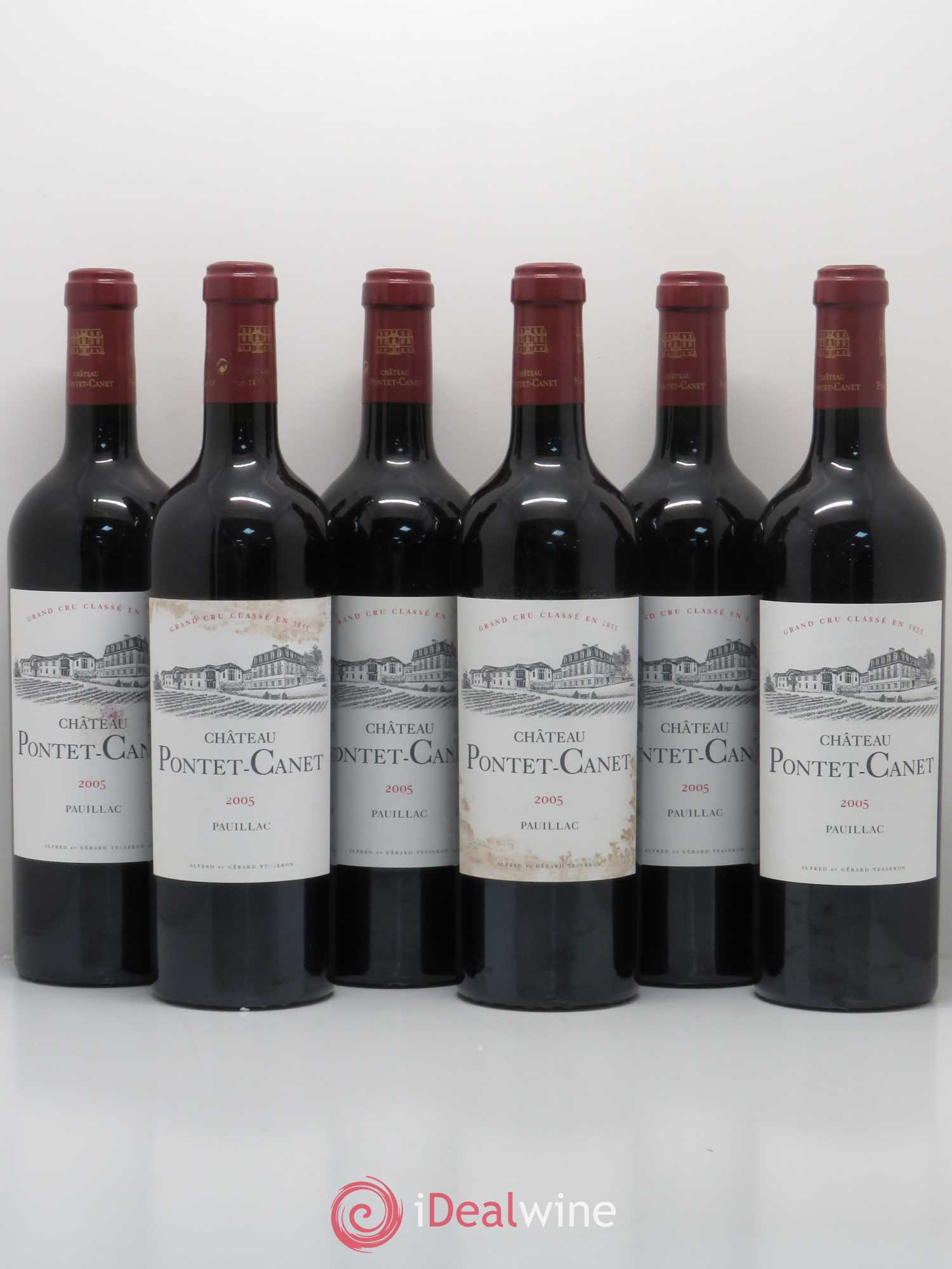 Château Pontet Canet 5ème Grand Cru Classé 2005 - Lot de 6 bouteilles - 0