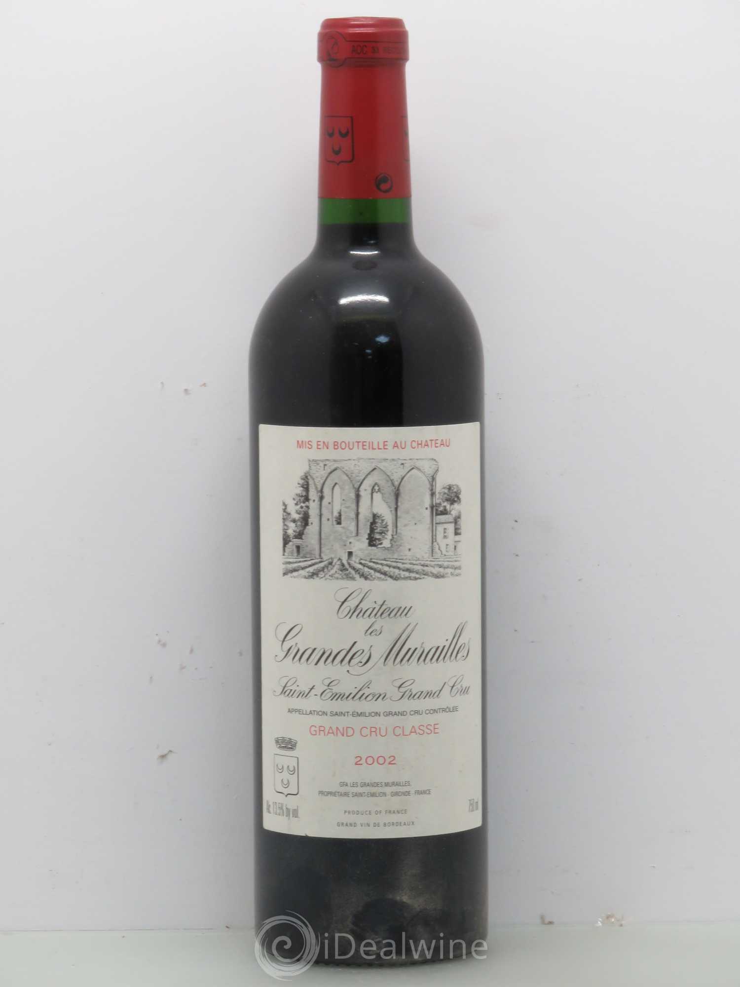 Château les Grandes Murailles Grand Cru Classé 2002 - Lot de 1 bouteille - 0