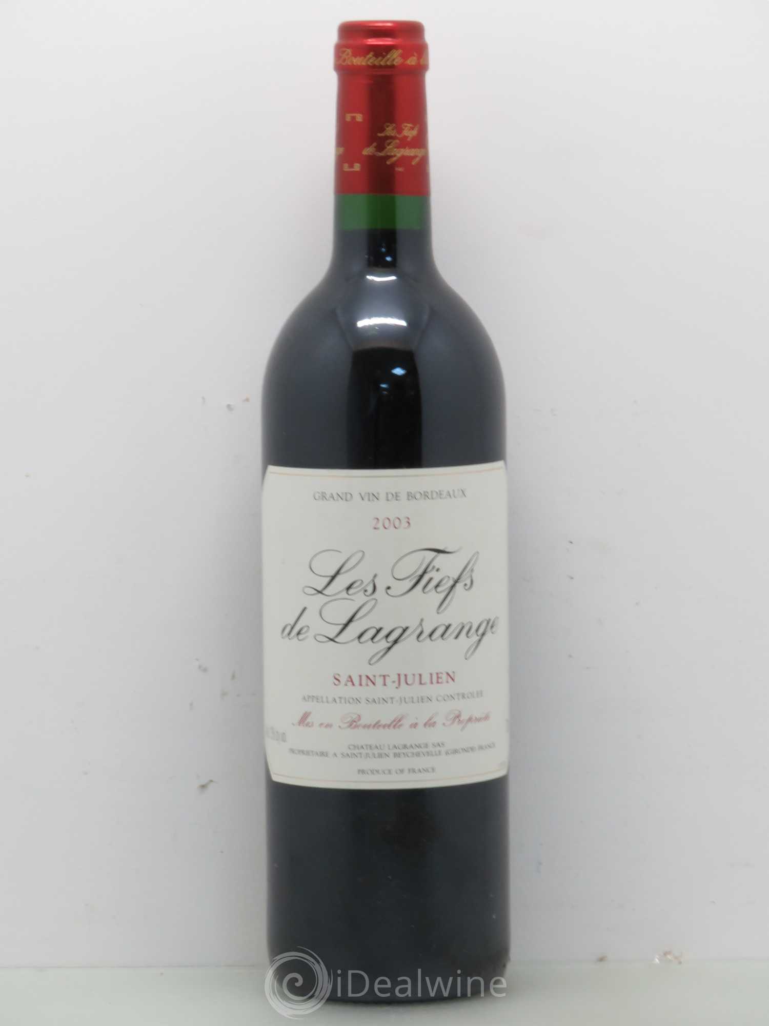 Les Fiefs de Lagrange Second Vin 2003 - Lot de 1 bouteille - 0