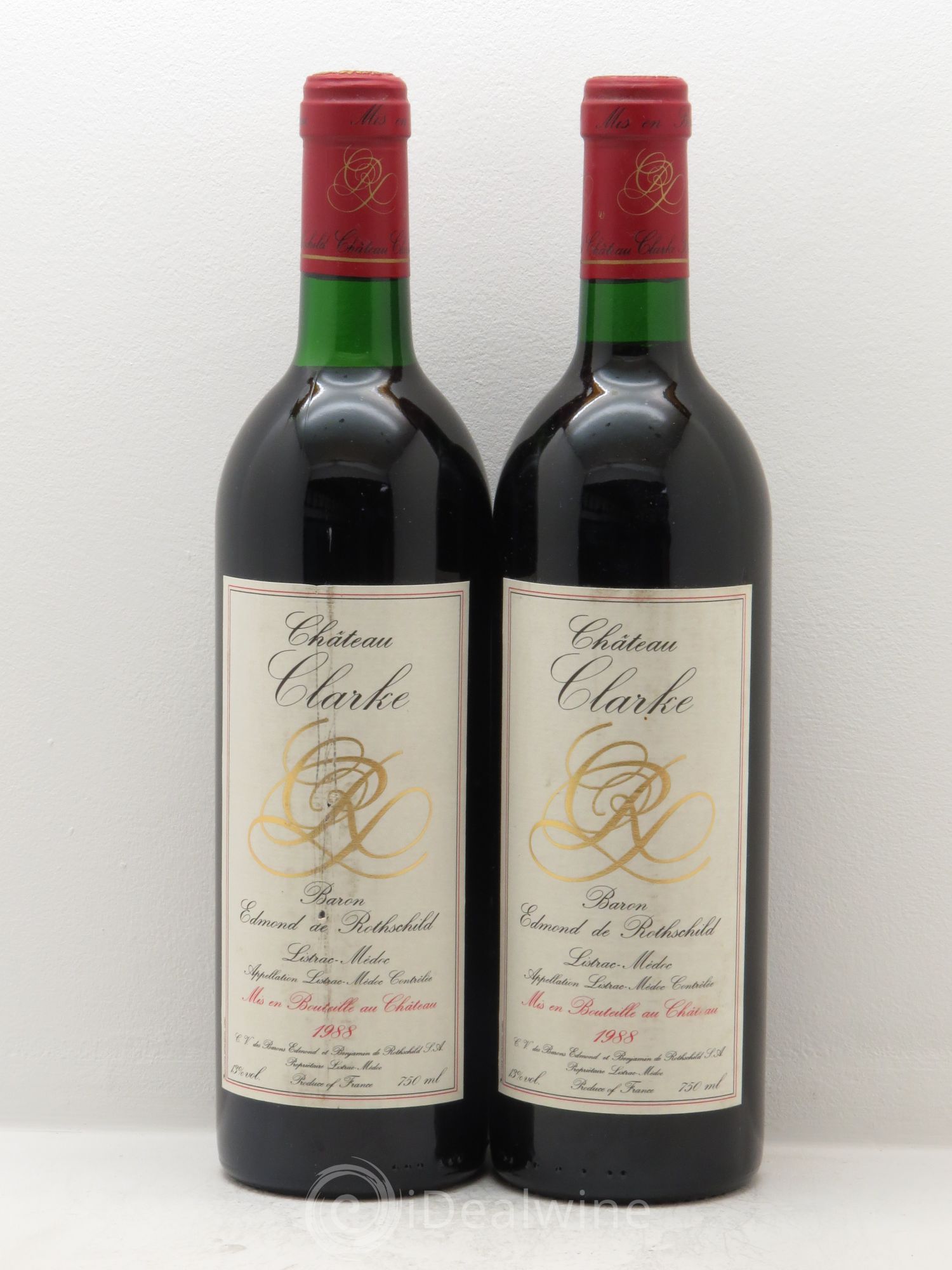 Château Clarke 1988 - Lot de 2 bouteilles - 0