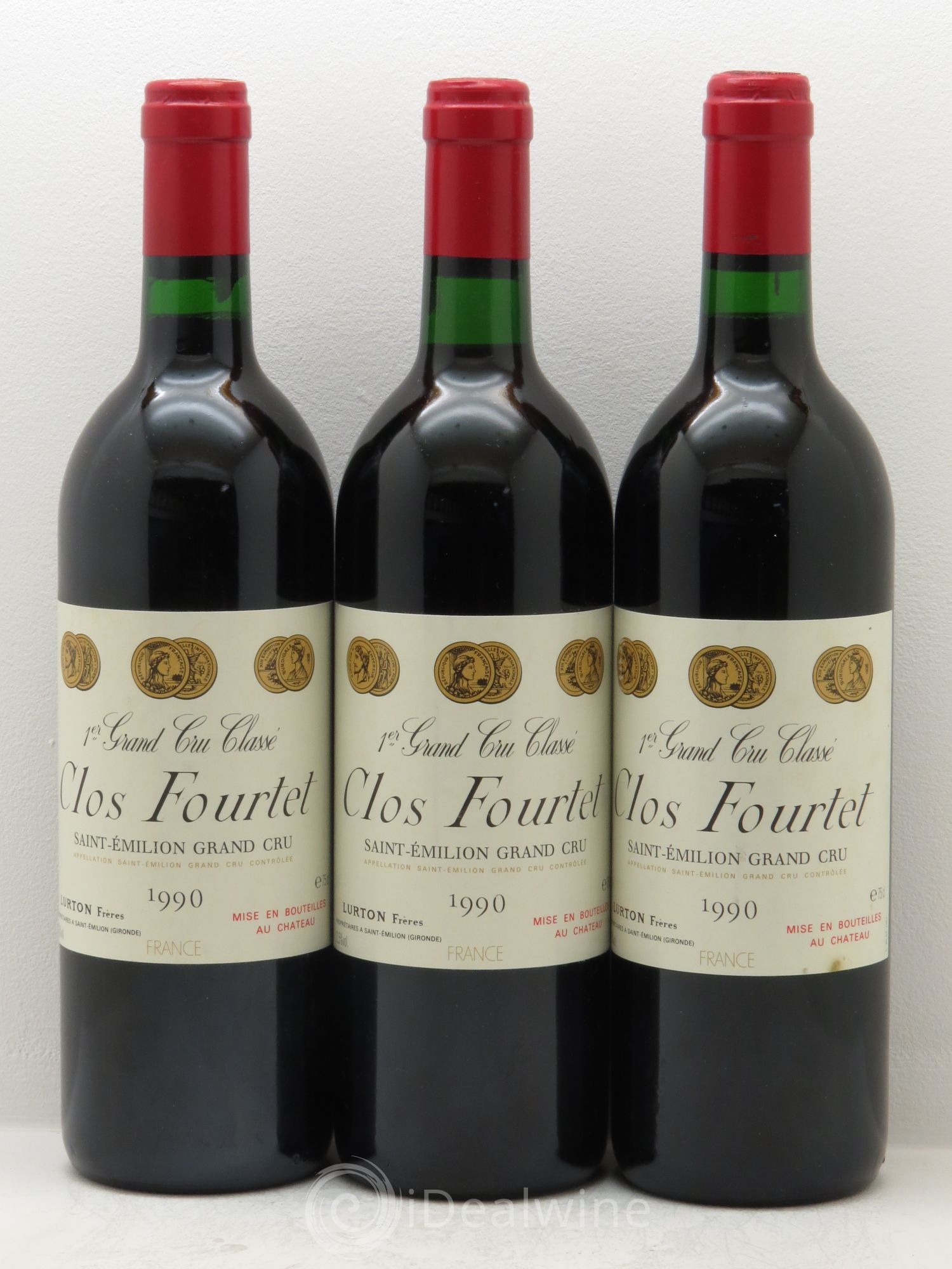 Clos Fourtet 1er Grand Cru Classé B 1990 - Lot de 3 bouteilles - 0