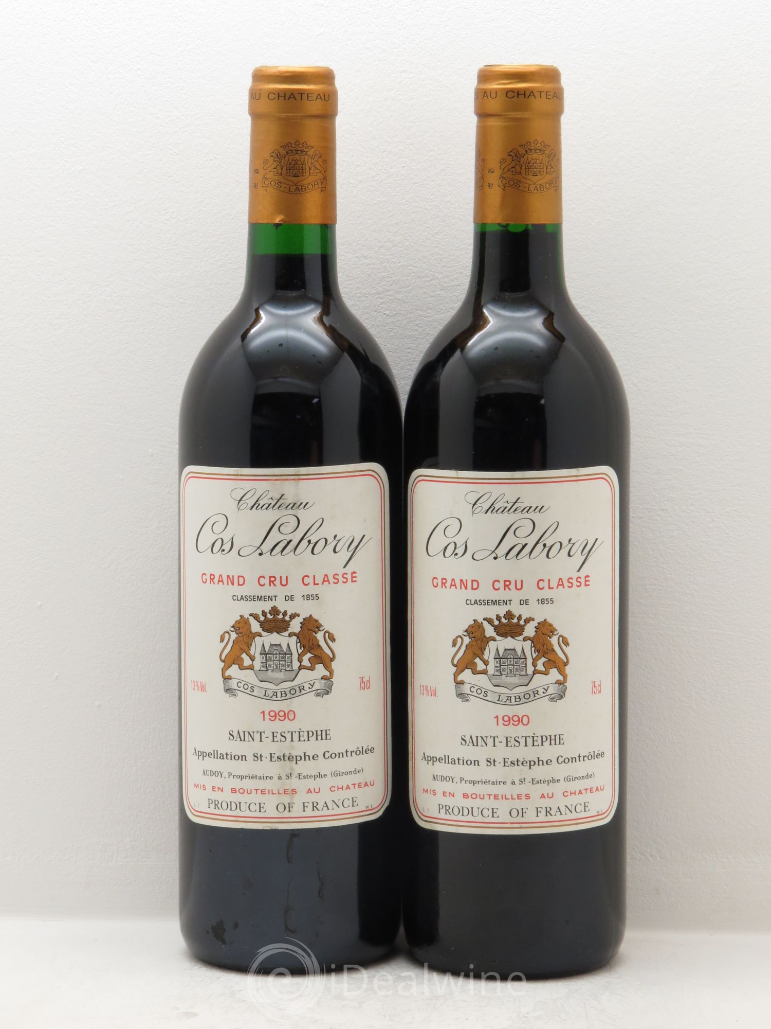 Château Cos Labory 5ème Grand Cru Classé 1990 - Lot de 2 bouteilles - 0