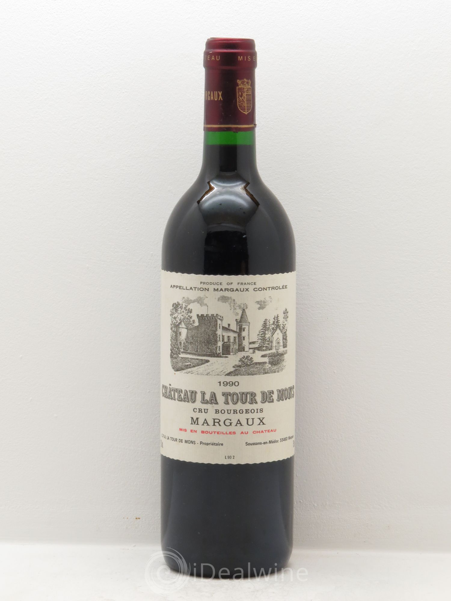 Château la Tour de Mons Cru Bourgeois 1990 - Lot de 1 bouteille - 0