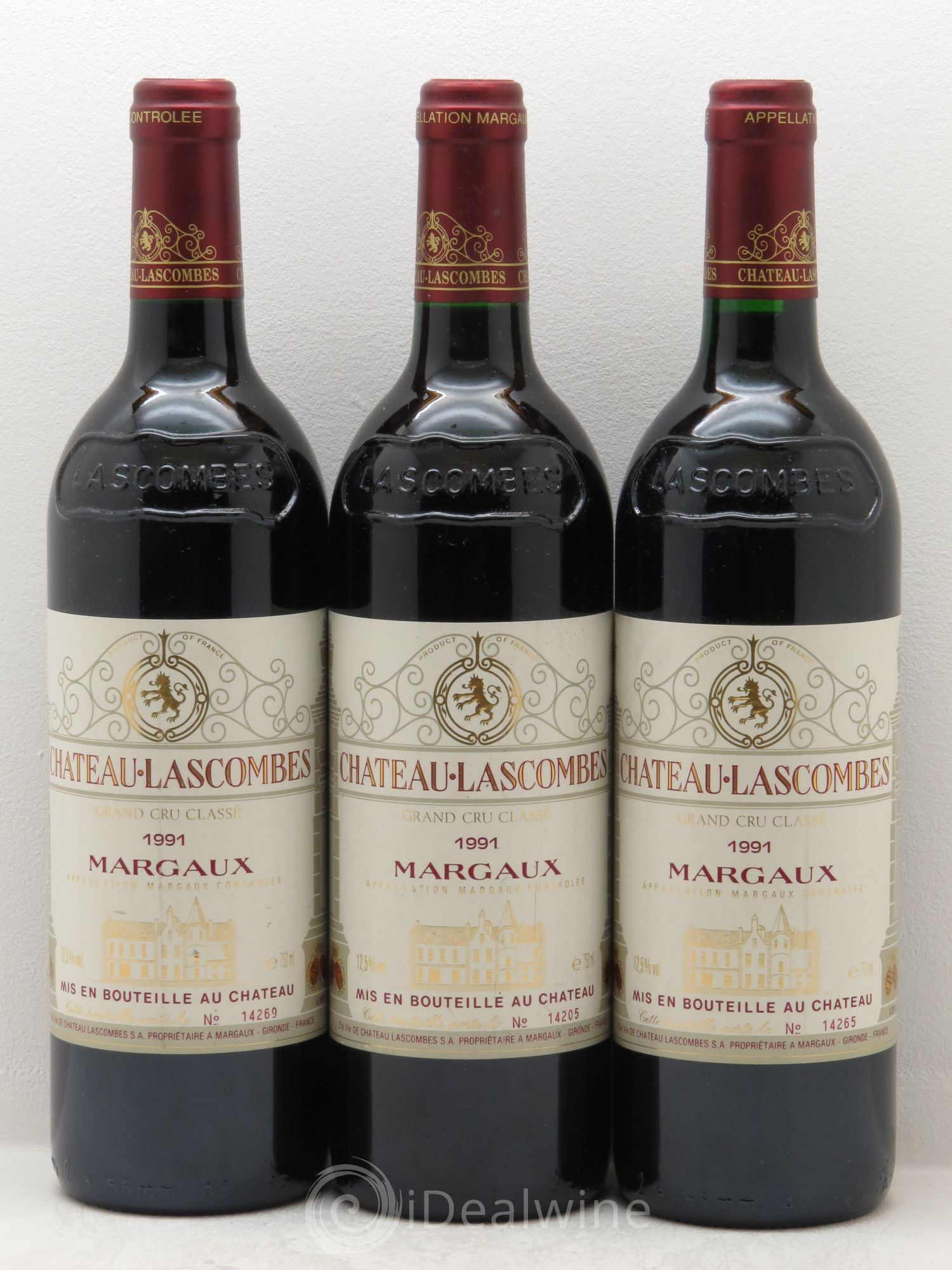 Château Lascombes 2ème Grand Cru Classé 1991 - Lot de 3 bouteilles - 0