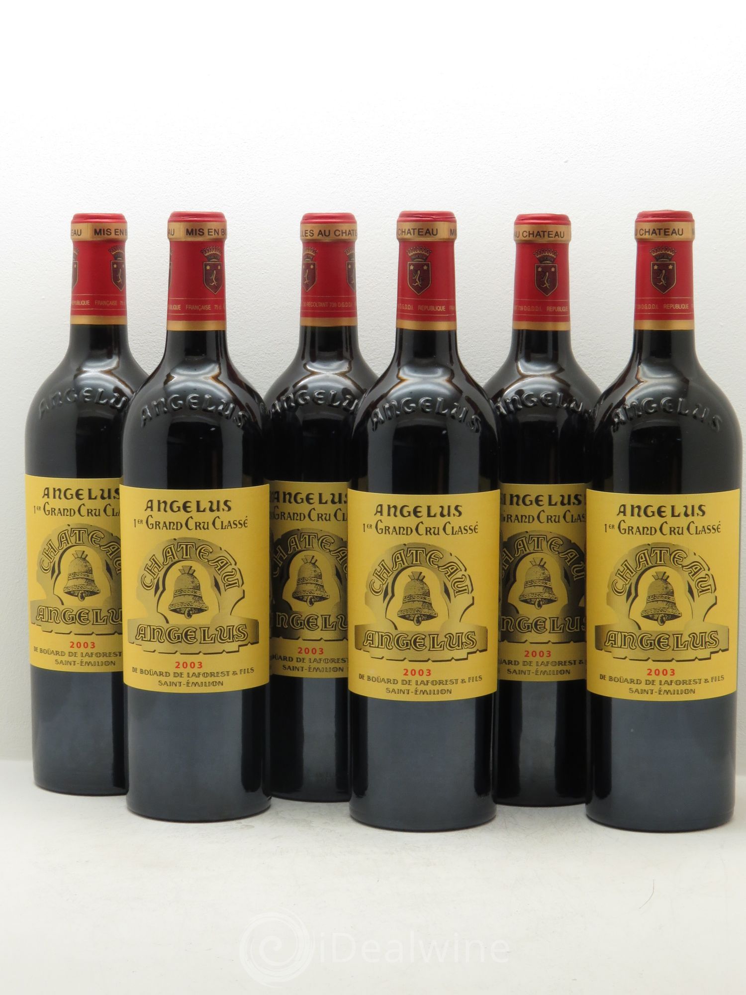 Château Angélus 1er Grand Cru Classé A 2003 - Lot de 6 bouteilles - 0
