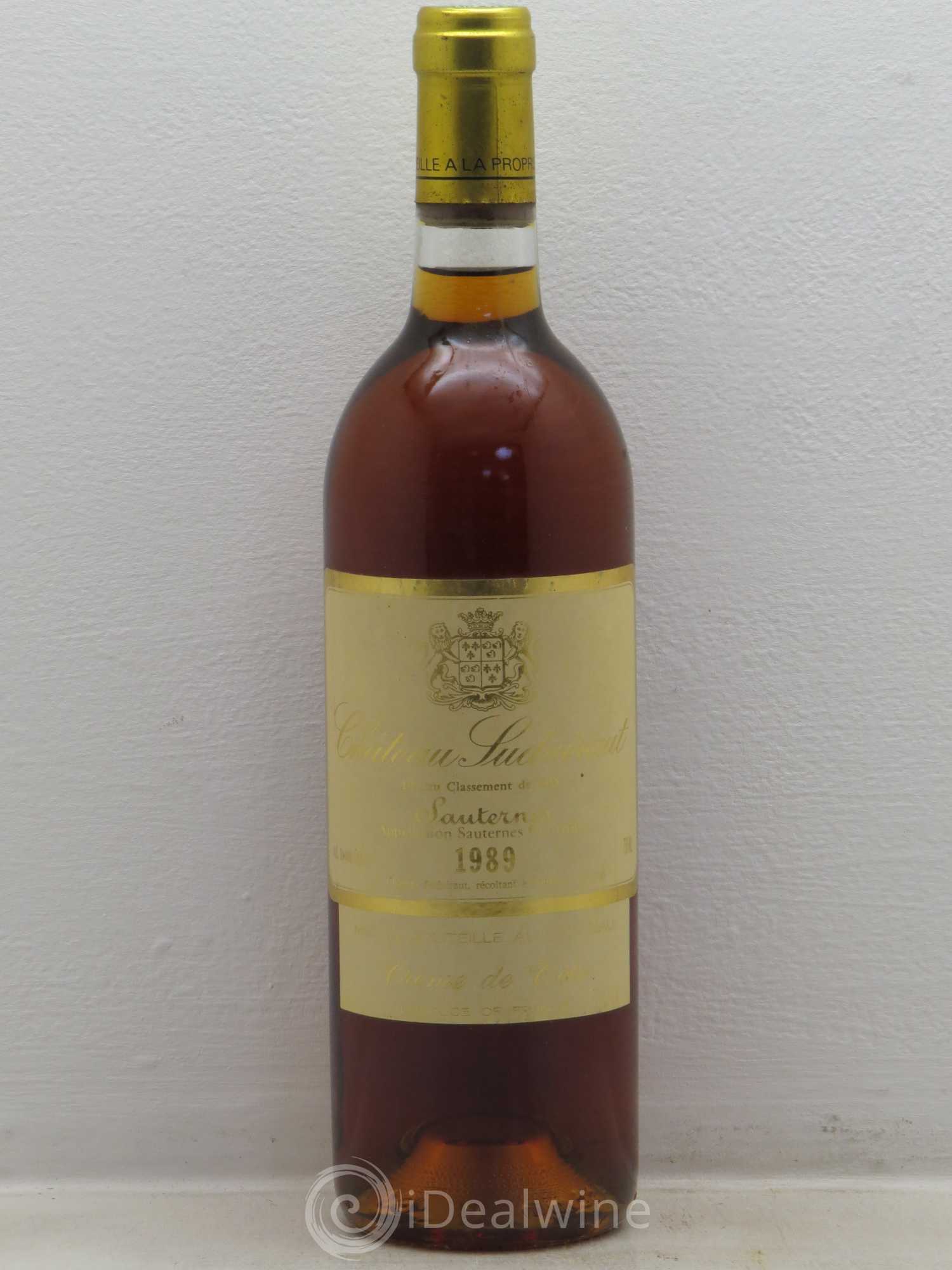 Château Suduiraut Crème de Tête 1er Grand Cru Classé 1989 - Lotto di 1 bottiglia - 0