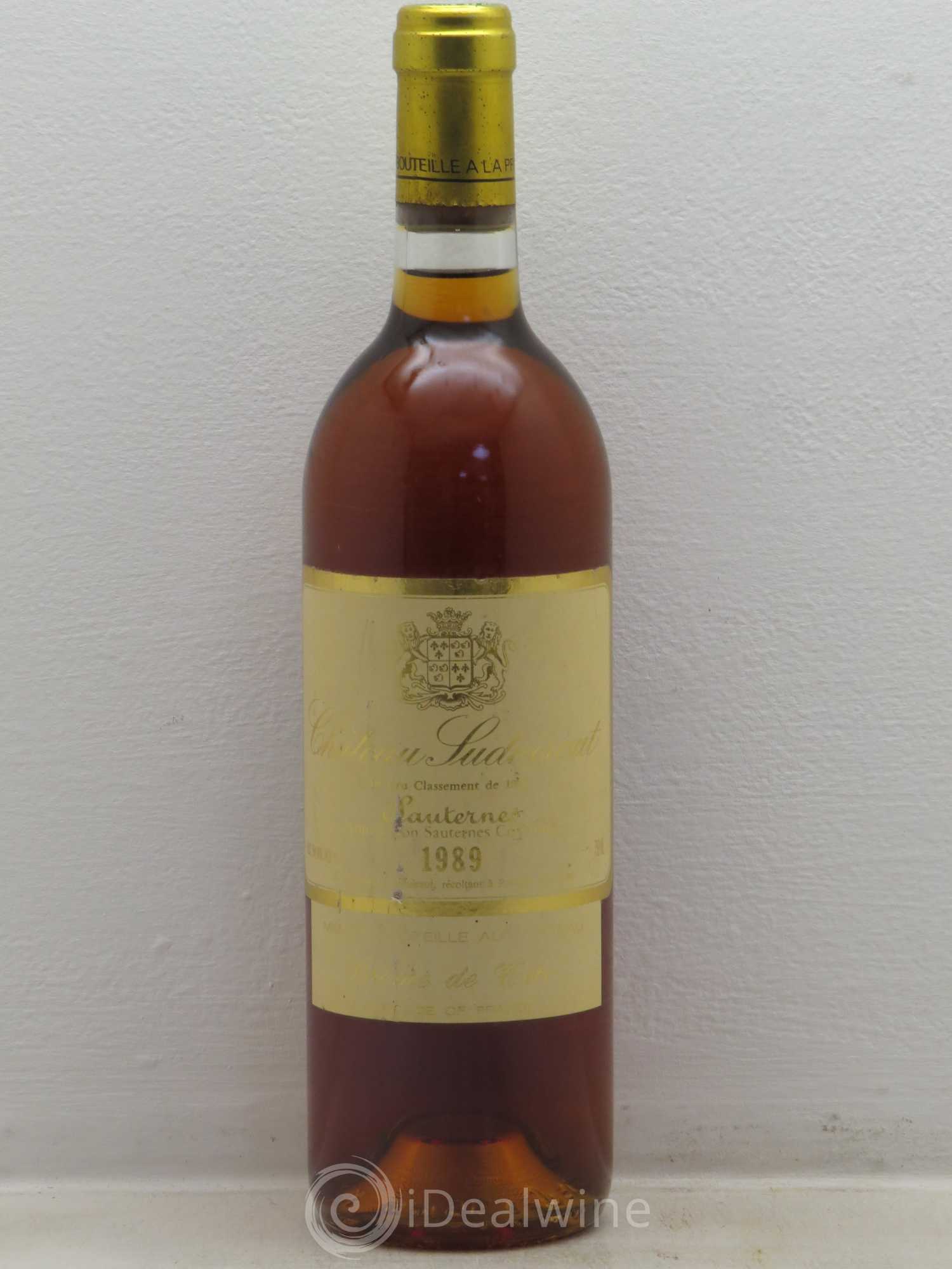 Château Suduiraut Crème de Tête 1er Grand Cru Classé 1989 - Lotto di 1 bottiglia - 0