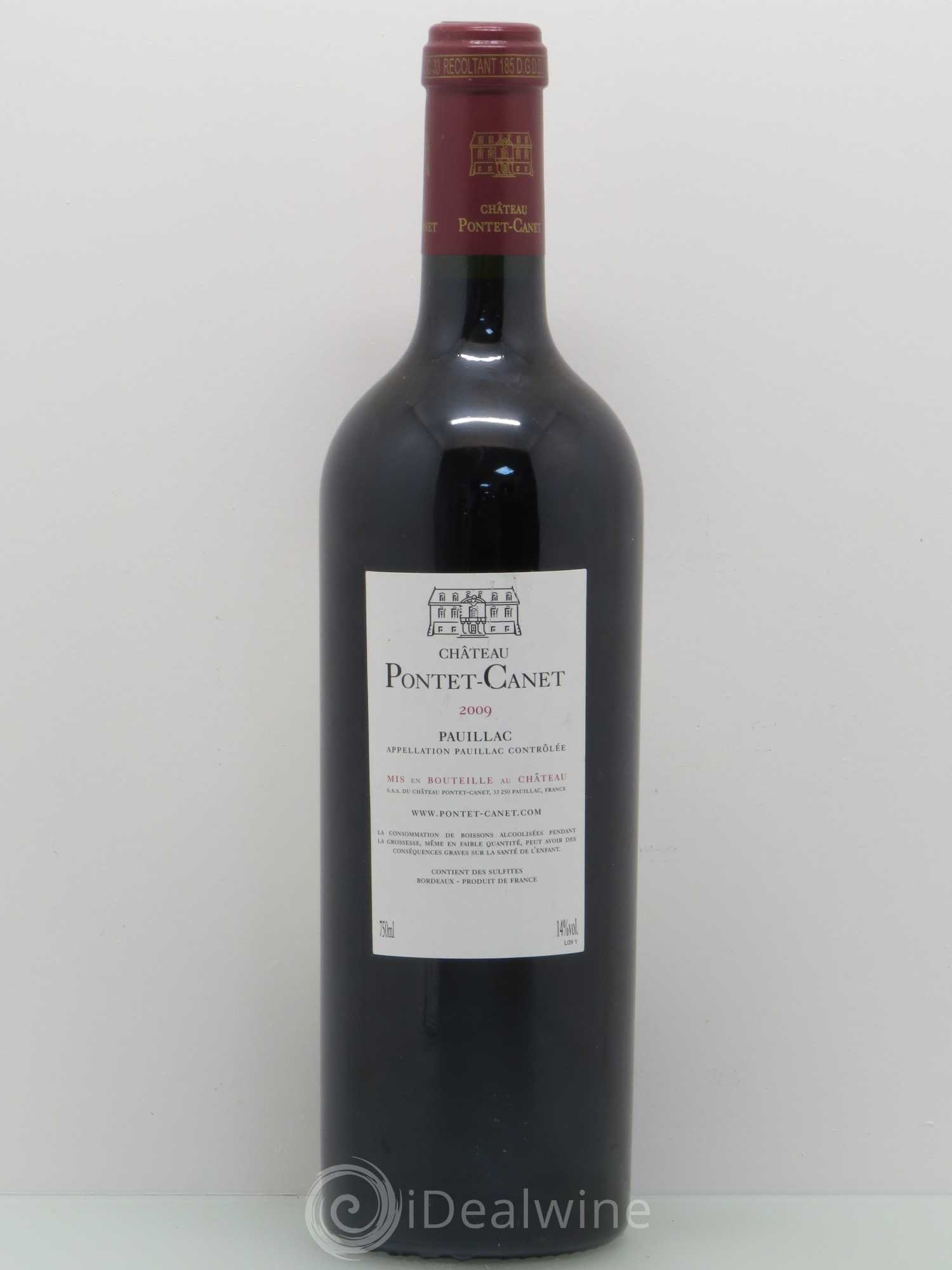 Château Pontet Canet 5ème Grand Cru Classé 2009 - Lot de 1 bouteille - 1
