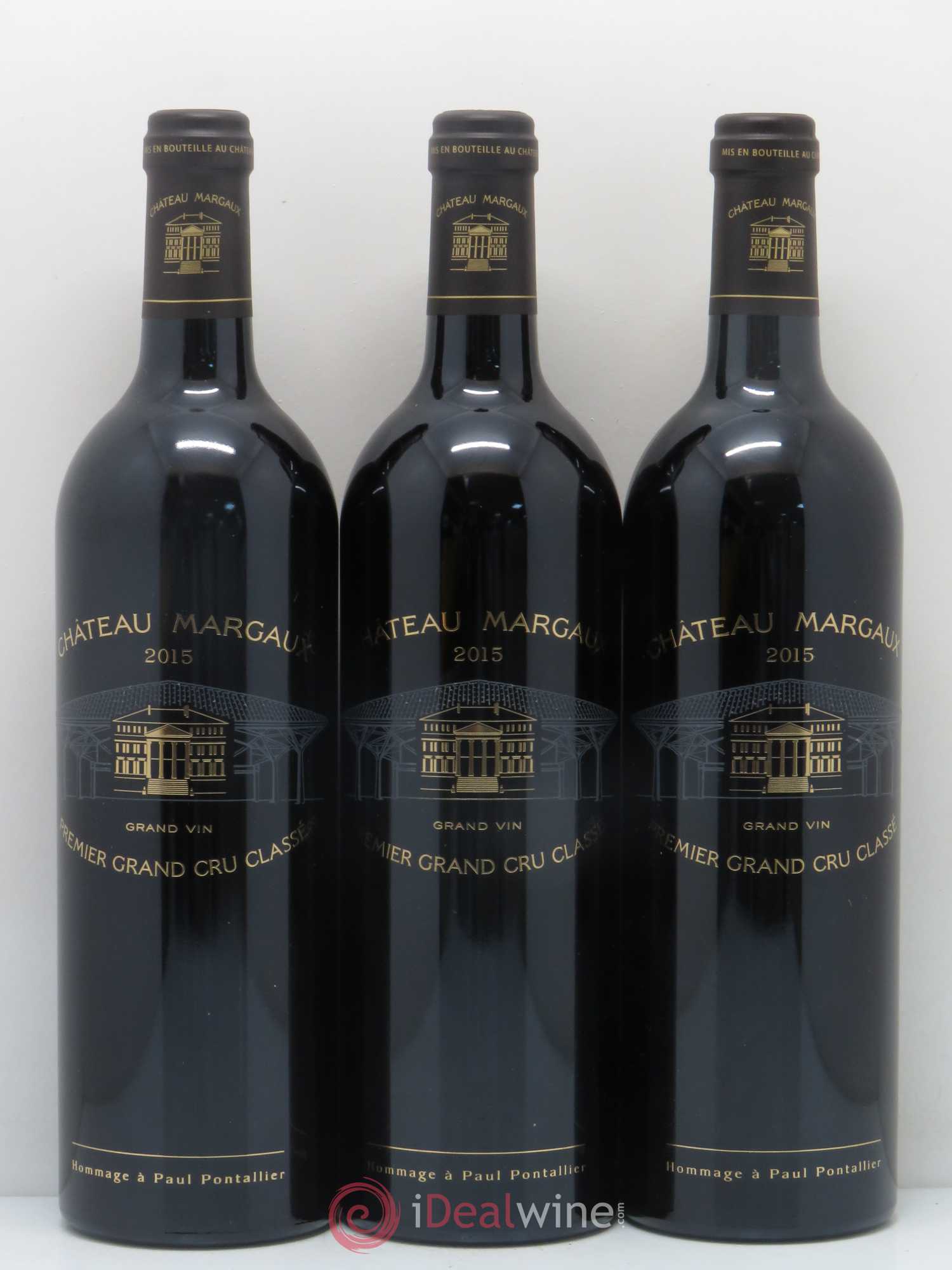 Château Margaux 1er Grand Cru Classé 2015 - Lot de 3 bouteilles - 0