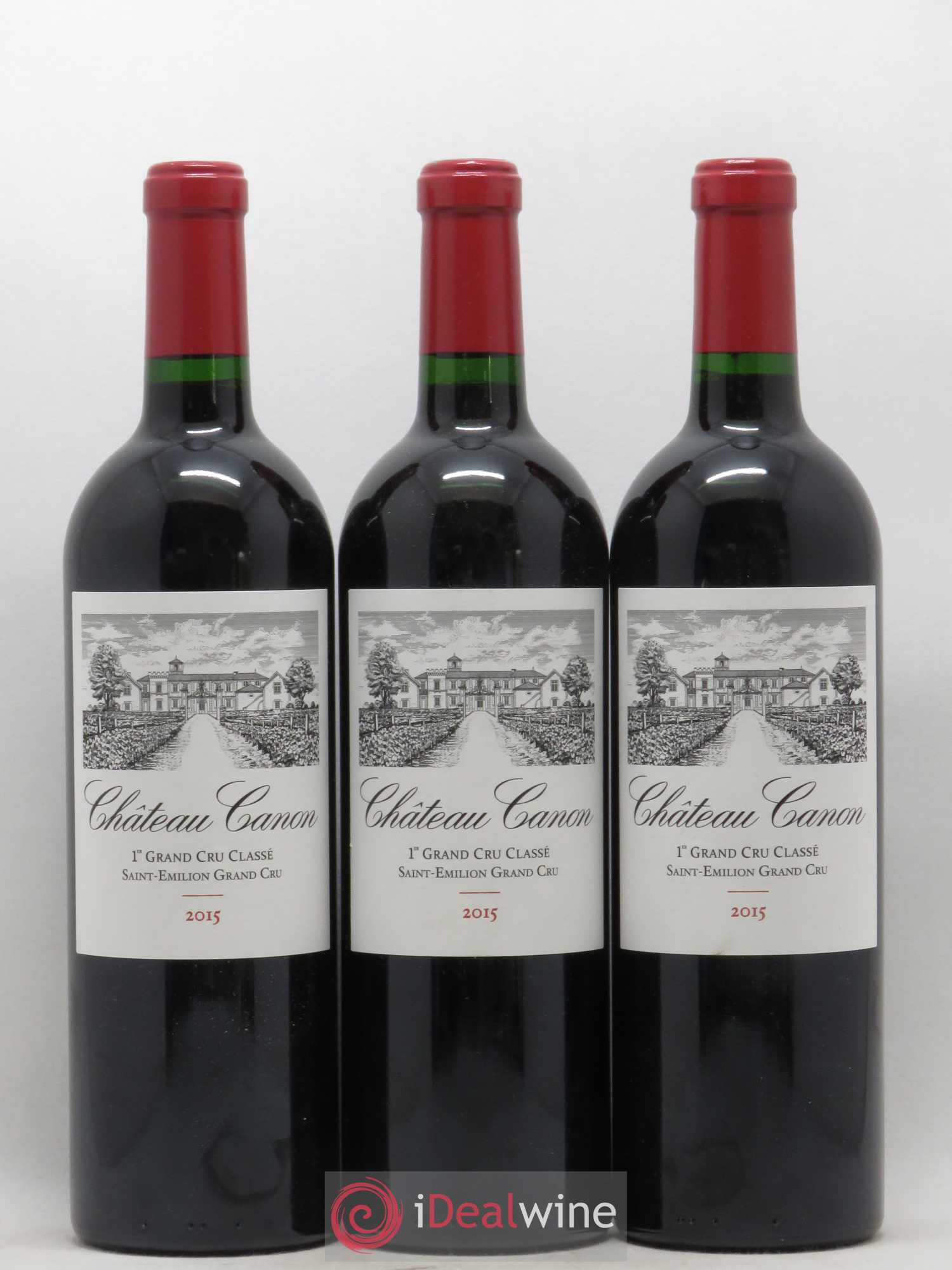 Château Canon 1er Grand Cru Classé B 2015 - Lot de 3 bouteilles - 0