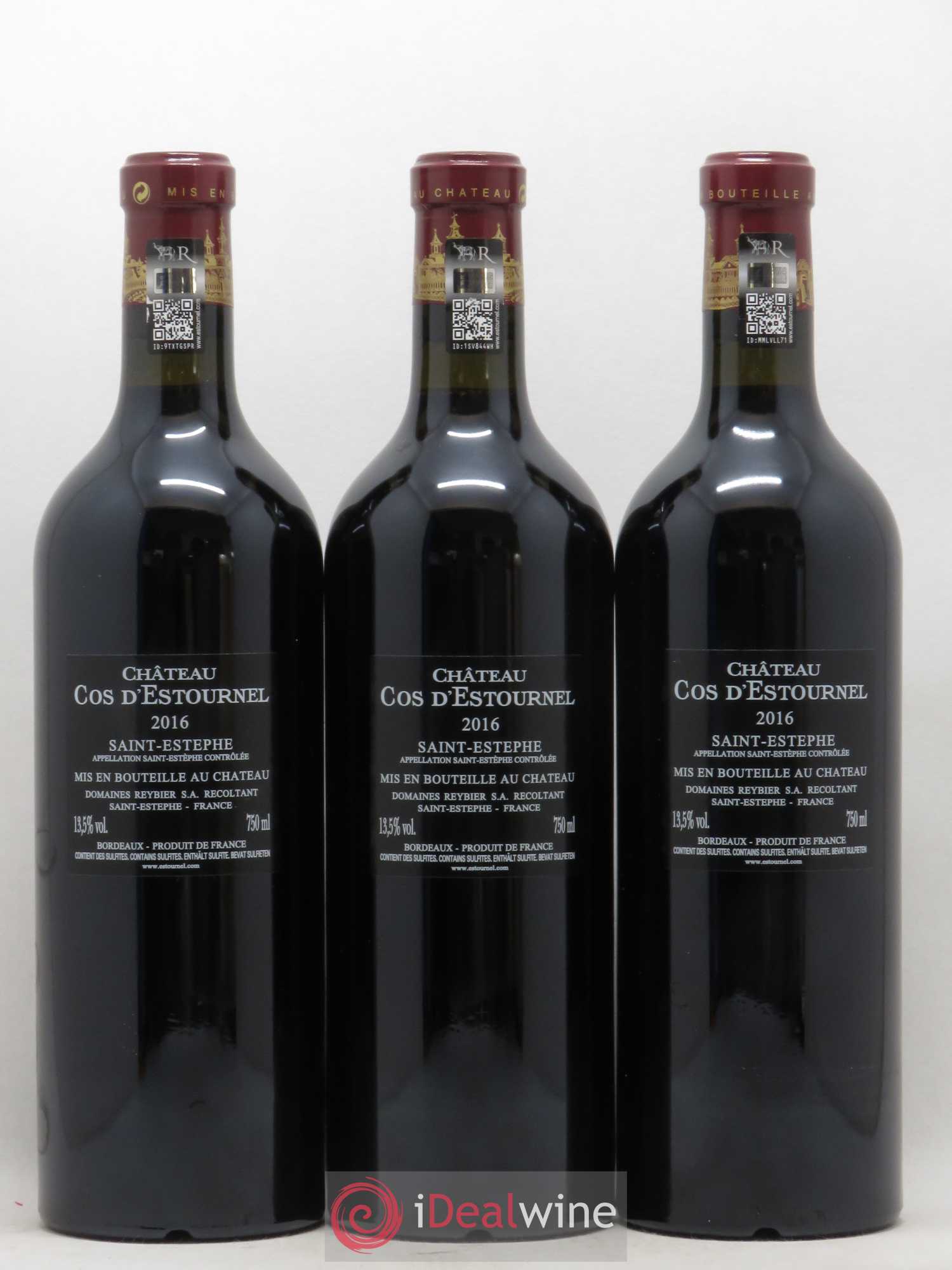 Cos d'Estournel 2ème Grand Cru Classé 2016 - Lot de 3 bouteilles - 1