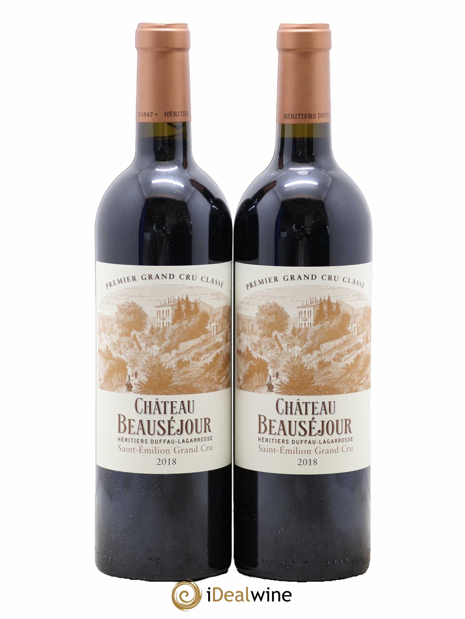 Château Beauséjour (Duffau-Lagarrosse) 1er Grand Cru Classé B 2018 - Lot de 2 bouteilles - 0