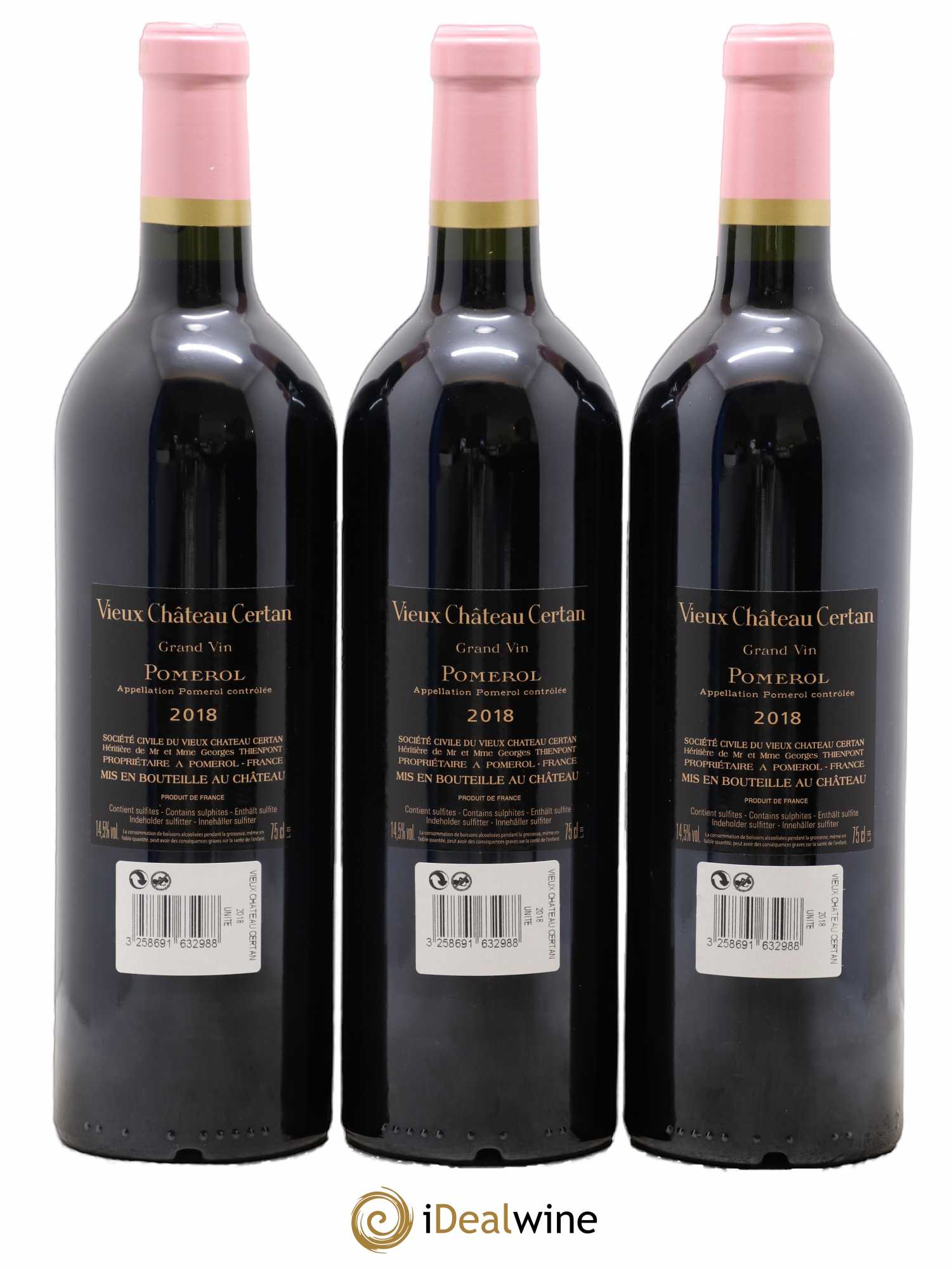 Vieux Château Certan 2018 - Lot de 3 bouteilles - 1