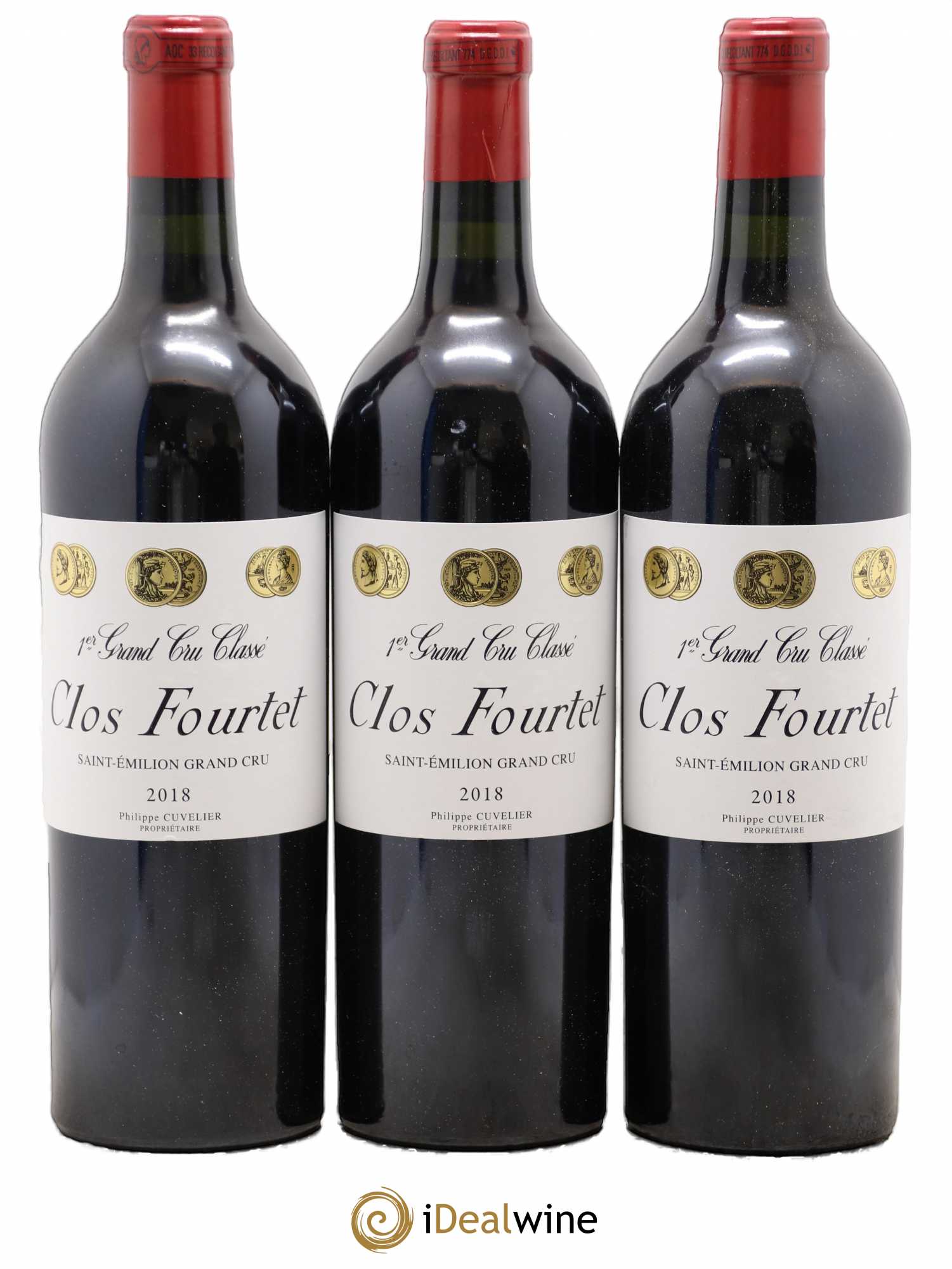 Clos Fourtet 1er Grand Cru Classé B 2018 - Lot de 3 bouteilles - 0