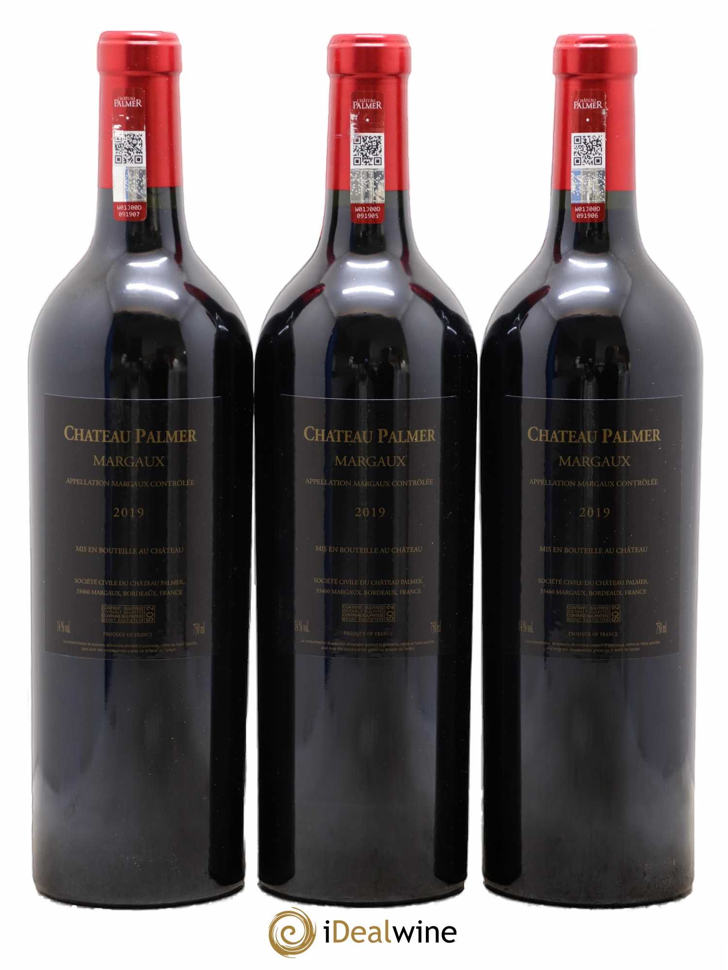 Château Palmer 3ème Grand Cru Classé 2019 - Lot de 3 bouteilles - 1