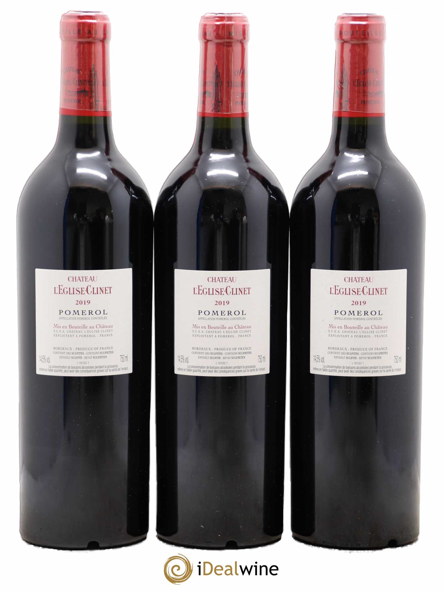 Château l' Église Clinet 2019 - Lot de 3 bouteilles - 1