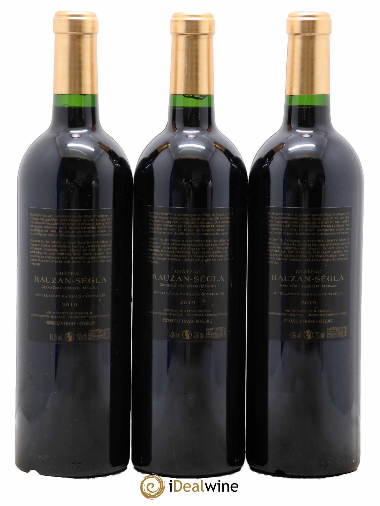 Château Rauzan Ségla Grand Cru Classé 2019 - Lot de 3 bouteilles - 1