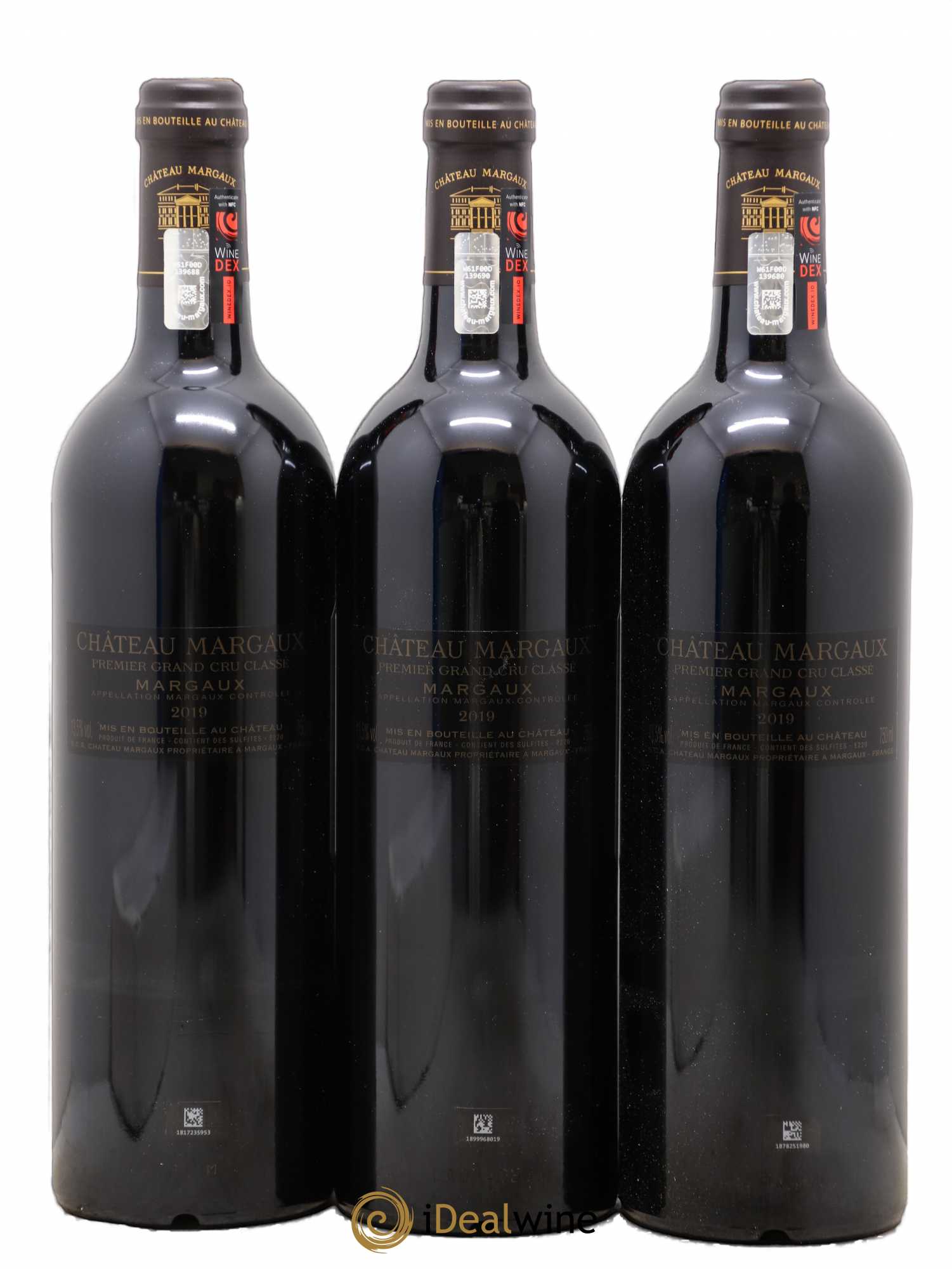 Château Margaux 1er Grand Cru Classé 2019 - Lot de 3 bouteilles - 1