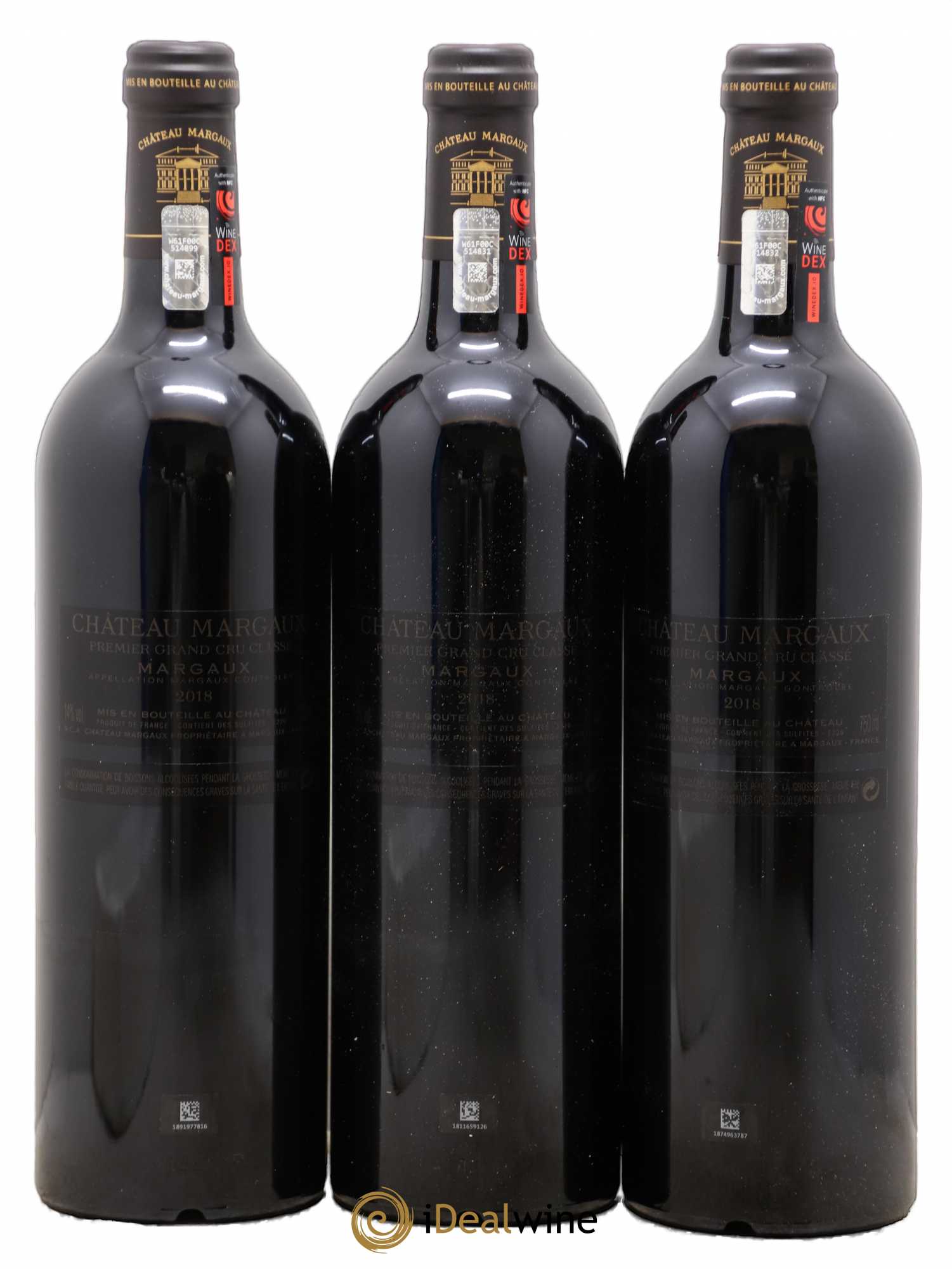 Château Margaux 1er Grand Cru Classé 2018 - Lot de 3 bouteilles - 1