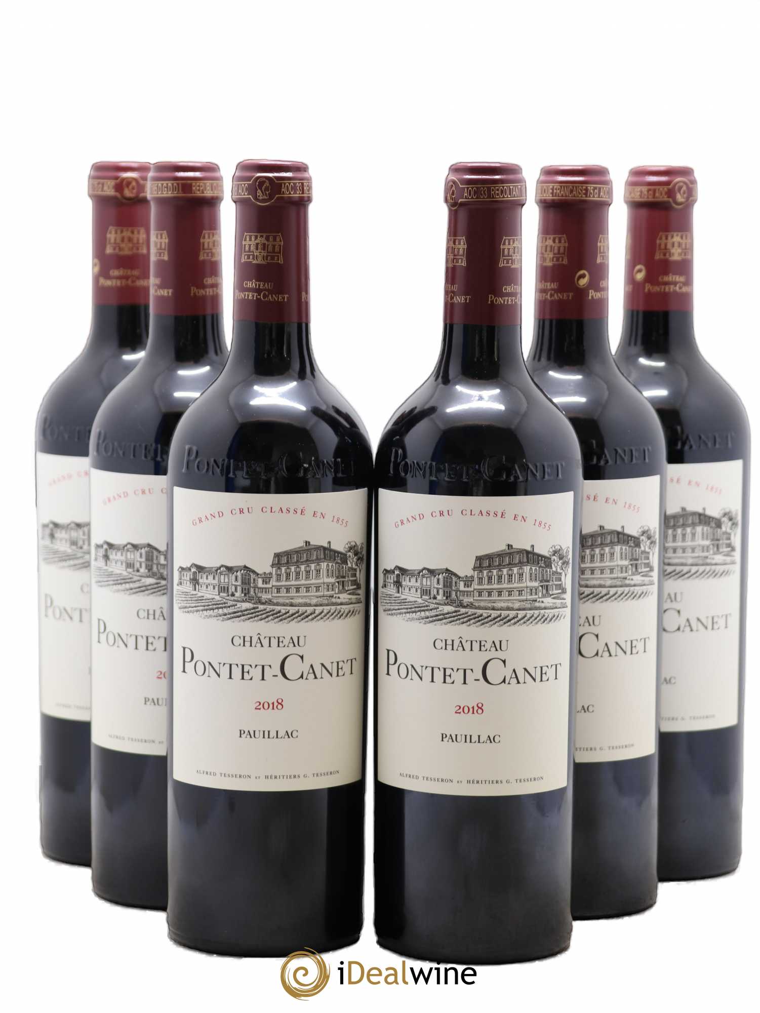 Château Pontet Canet 5ème Grand Cru Classé 2018 - Lot de 6 bouteilles - 0