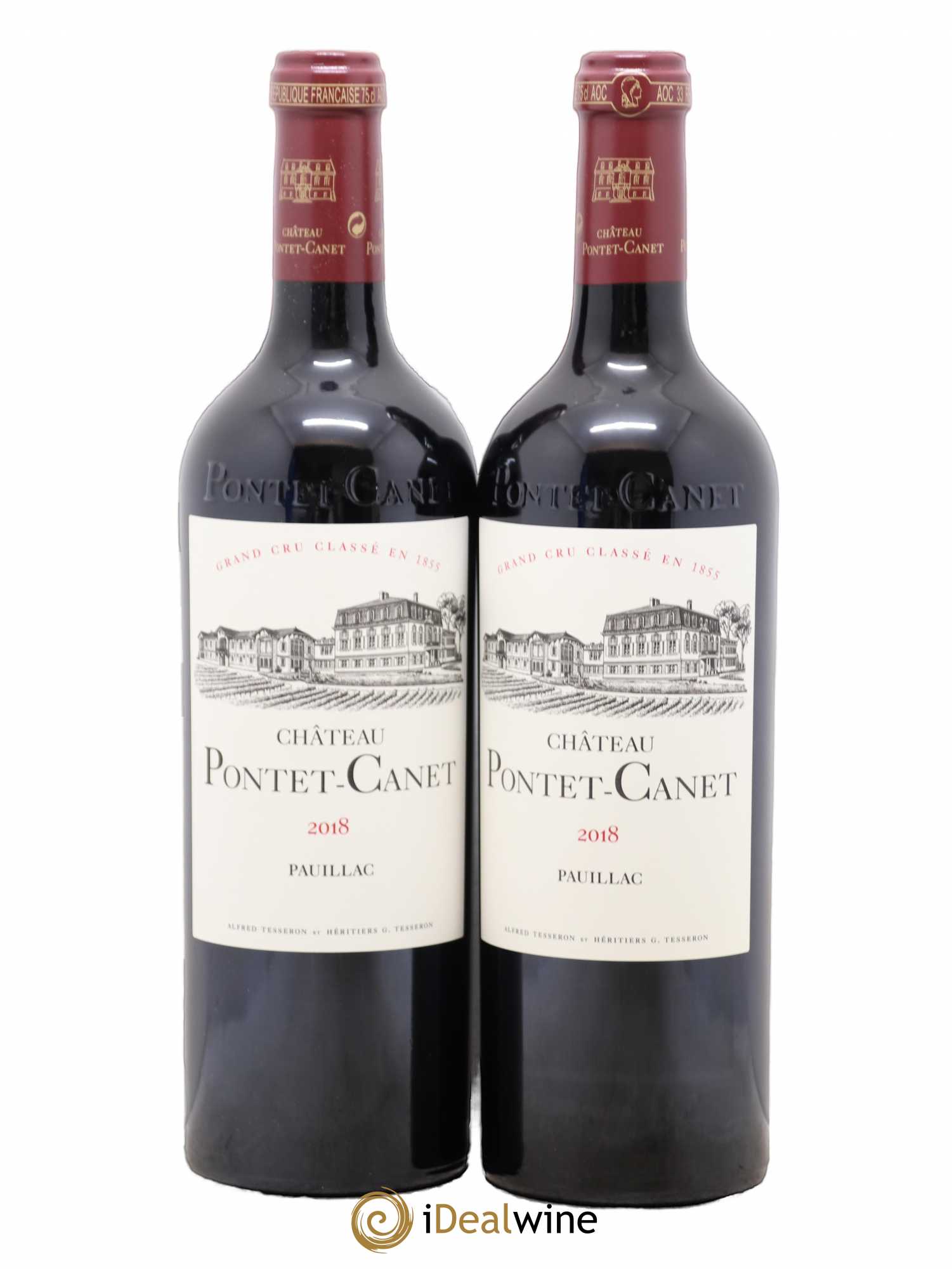 Château Pontet Canet 5ème Grand Cru Classé 2018 - Lot de 2 bouteilles - 0