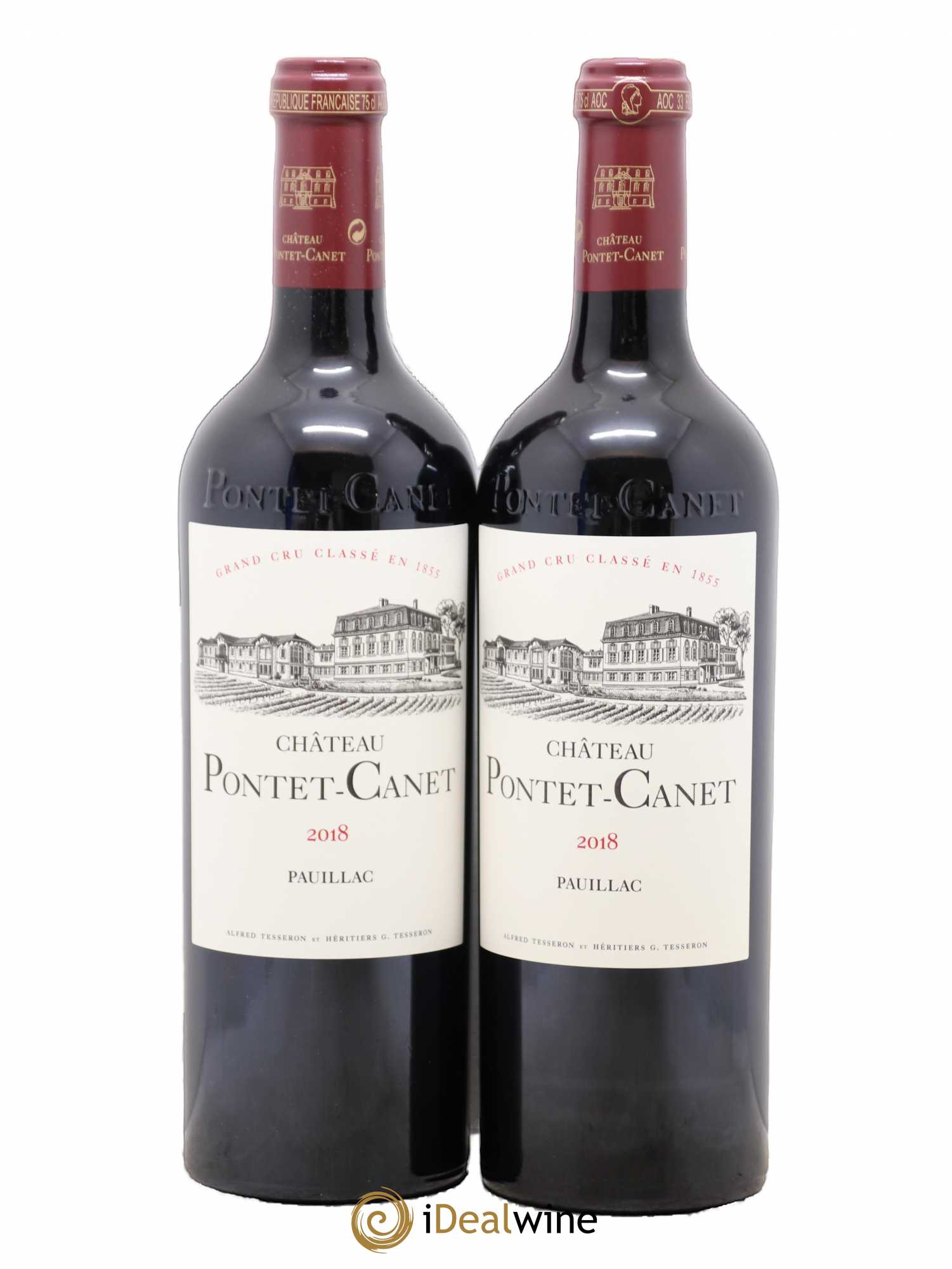 Château Pontet Canet 5ème Grand Cru Classé 2018 - Lot de 2 bouteilles - 0