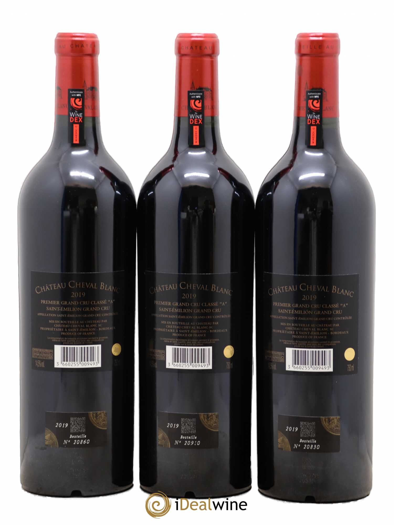 Château Cheval Blanc 1er Grand Cru Classé A 2019 - Lot de 3 bouteilles - 1