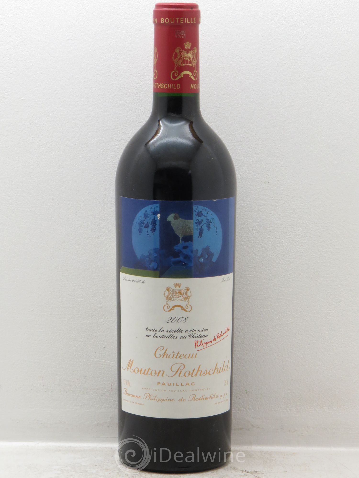 Château Mouton Rothschild 1er Grand Cru Classé 2008 - Lot de 1 bouteille - 0