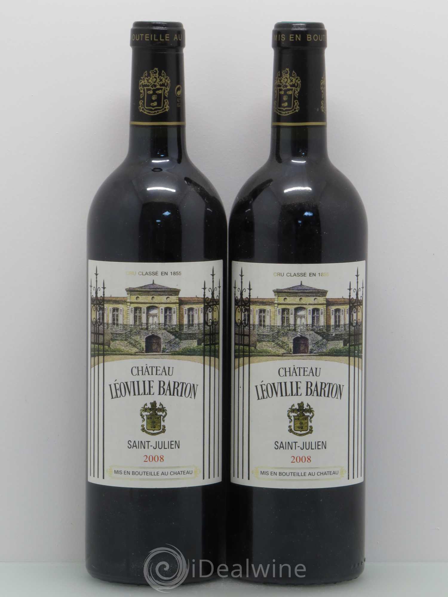Château Léoville Barton 2ème Grand Cru Classé 2008 - Lot de 2 bouteilles - 0