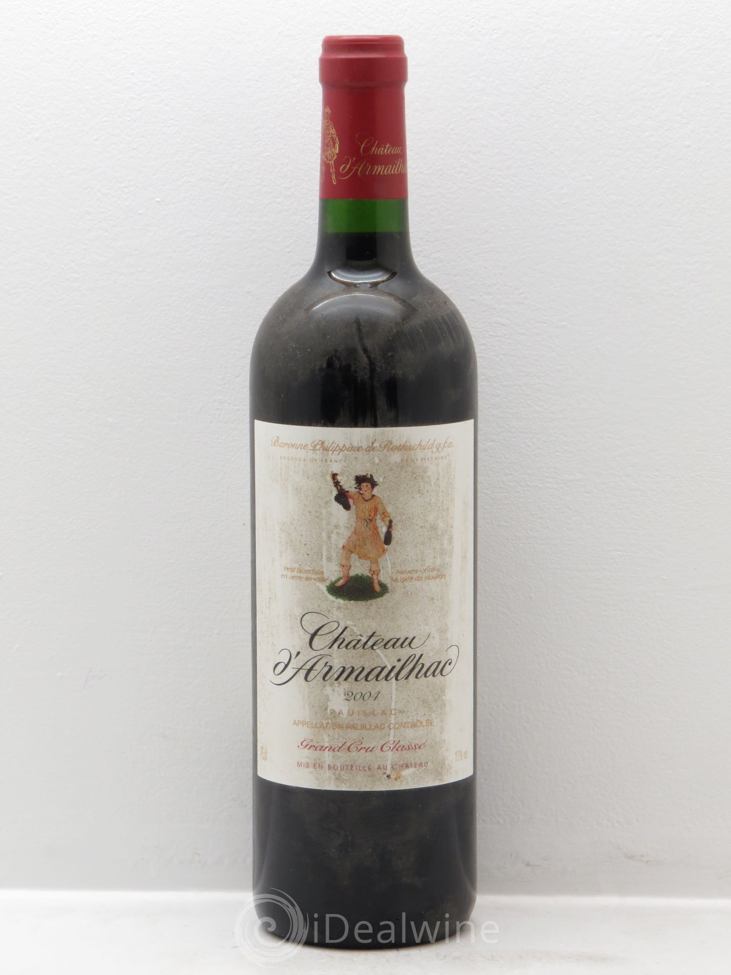 Château d' Armailhac - Mouton Baron(ne) Philippe 5ème Grand Cru Classé 2004 - Lot de 1 bouteille - 0