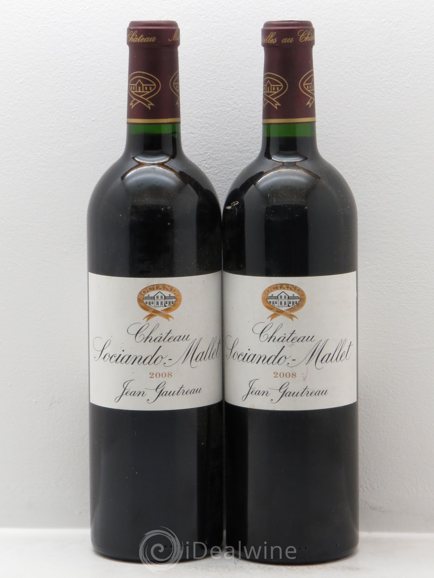 Château Sociando Mallet 2008 - Lot de 2 bouteilles - 0
