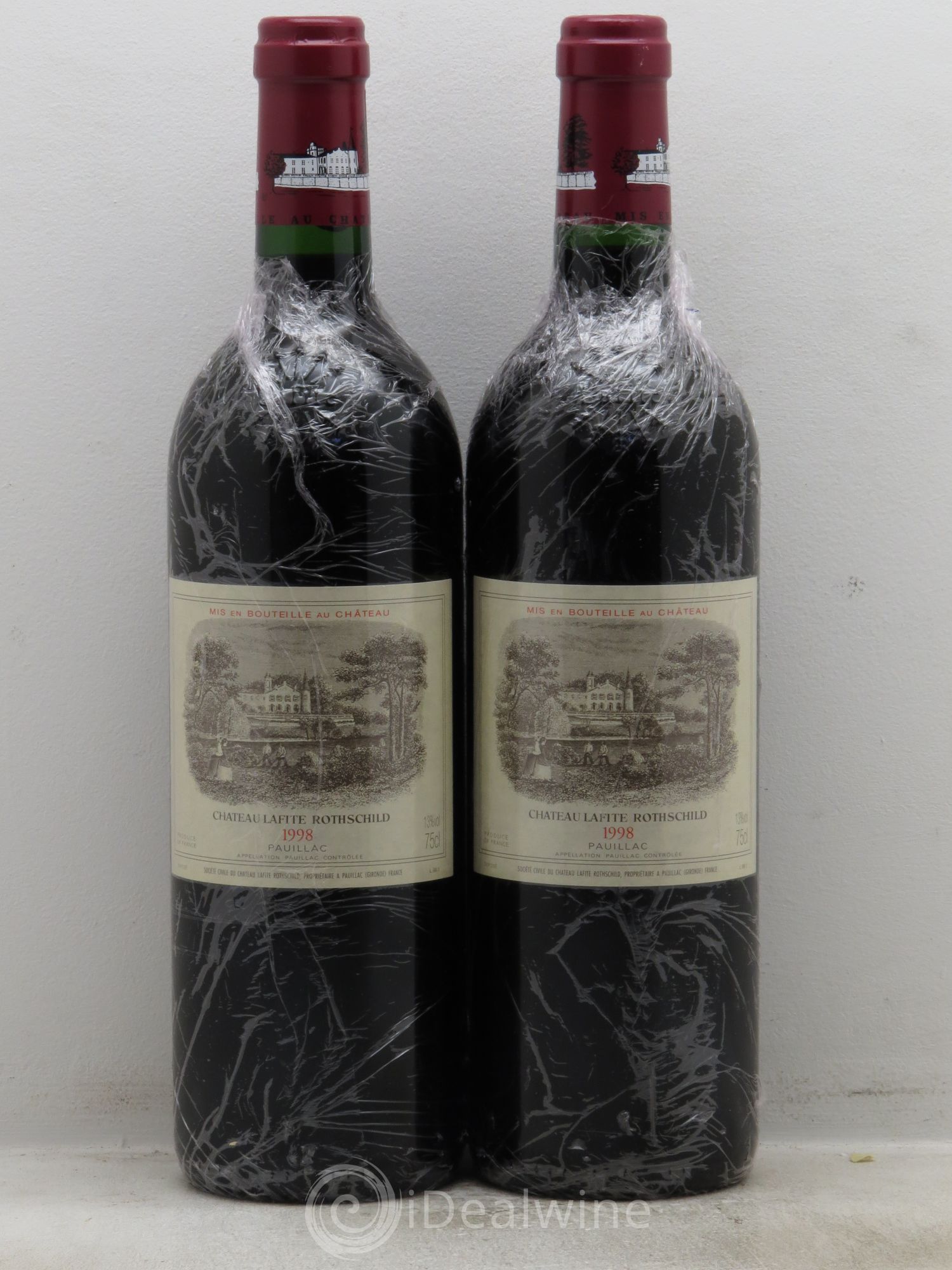 Château Lafite Rothschild 1er Grand Cru Classé 1998 - Lot de 2 bouteilles - 0