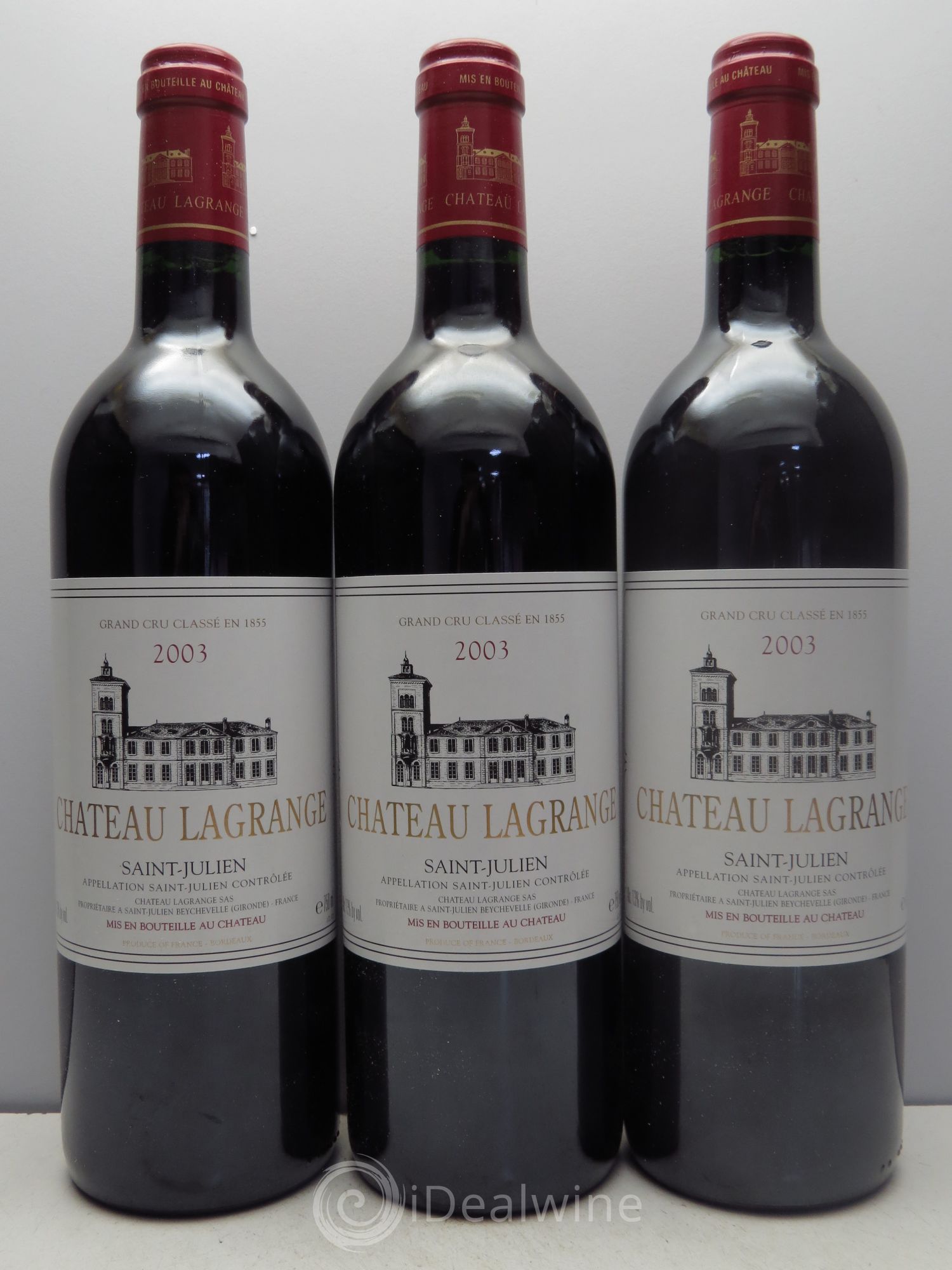 Château Lagrange 3ème Grand Cru Classé 2003 - Lot de 3 bouteilles - 0