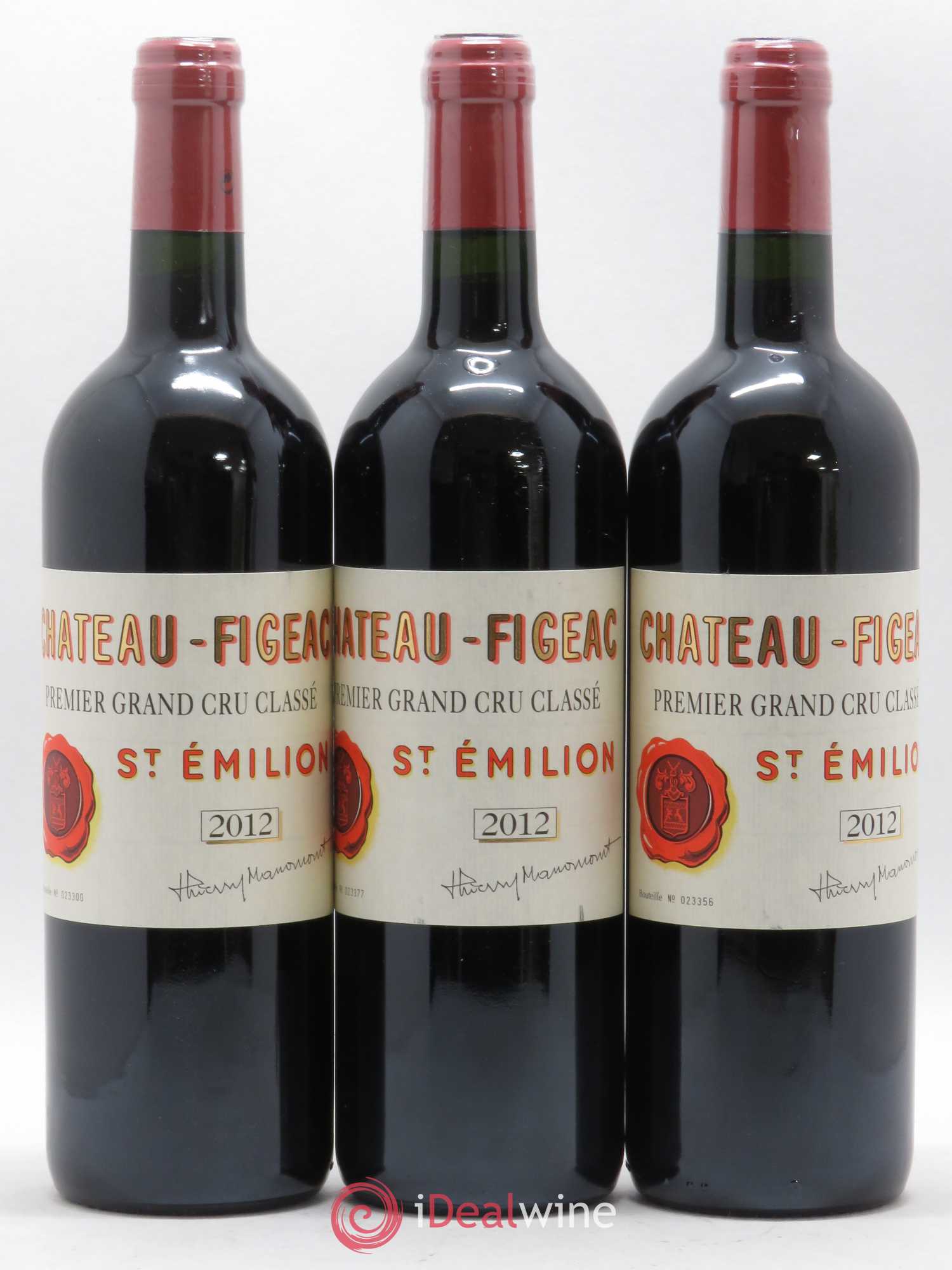 Château Figeac 1er Grand Cru Classé A 2012 - Lot de 3 bouteilles - 0